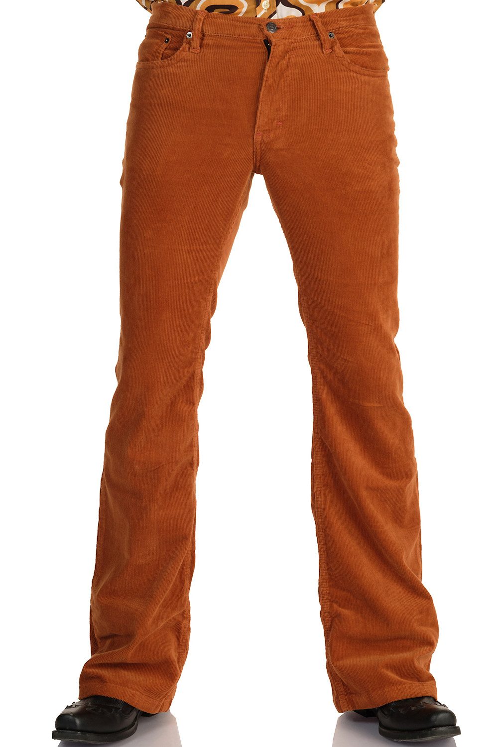Cordhose Herren Bootcut mittelbraun