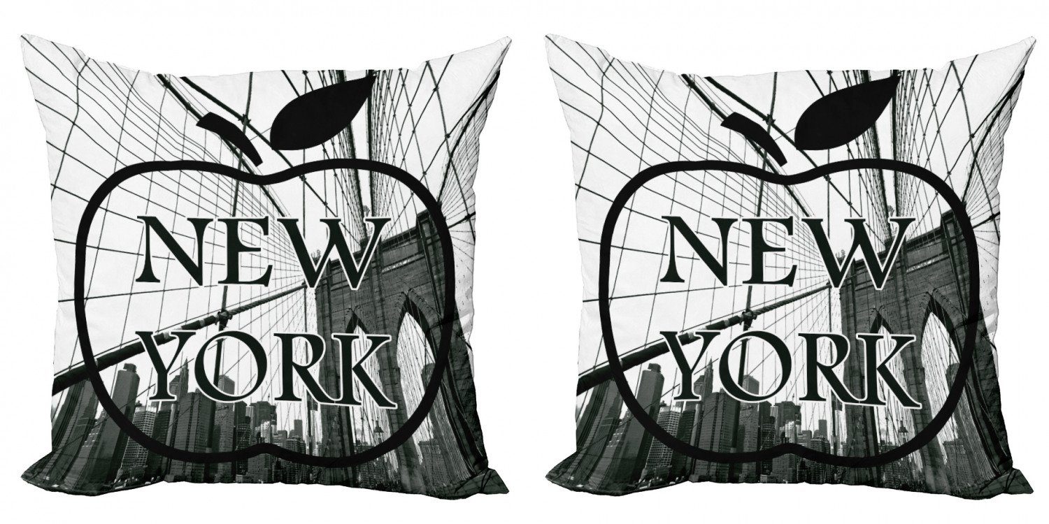 Kissenbezüge Modern Accent Doppelseitiger Digitaldruck, Abakuhaus (2 Stück), NYC Stadtbild Big Apple Motiv