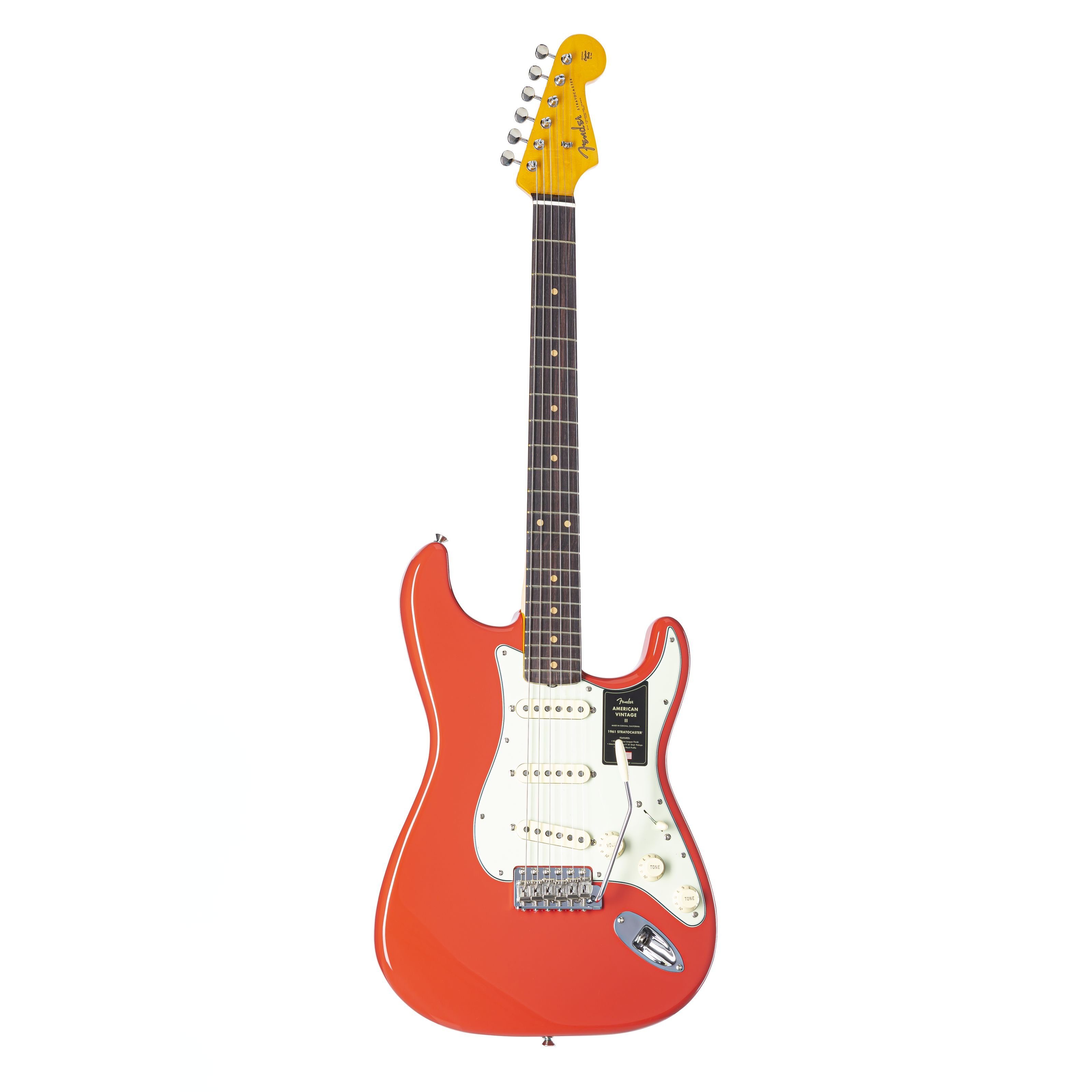 Fender E-Gitarre, E-Gitarren, ST-Modelle, American Vintage II 1961 Stratocaster RW Fiesta Red - E-Gitarre