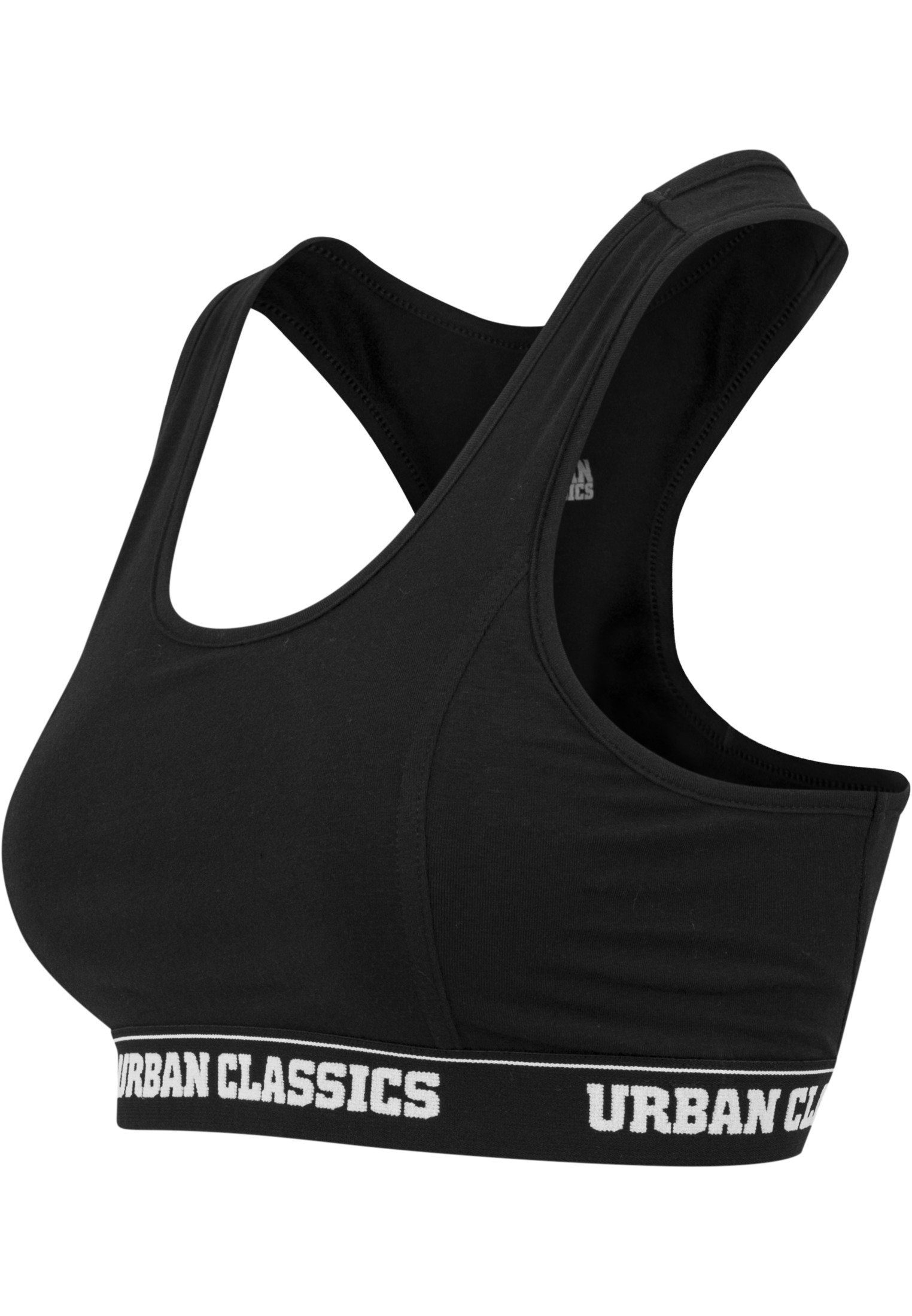 URBAN CLASSICS Ladies Ladies Bra Damen TB1490 Logo T-Shirt-BH black