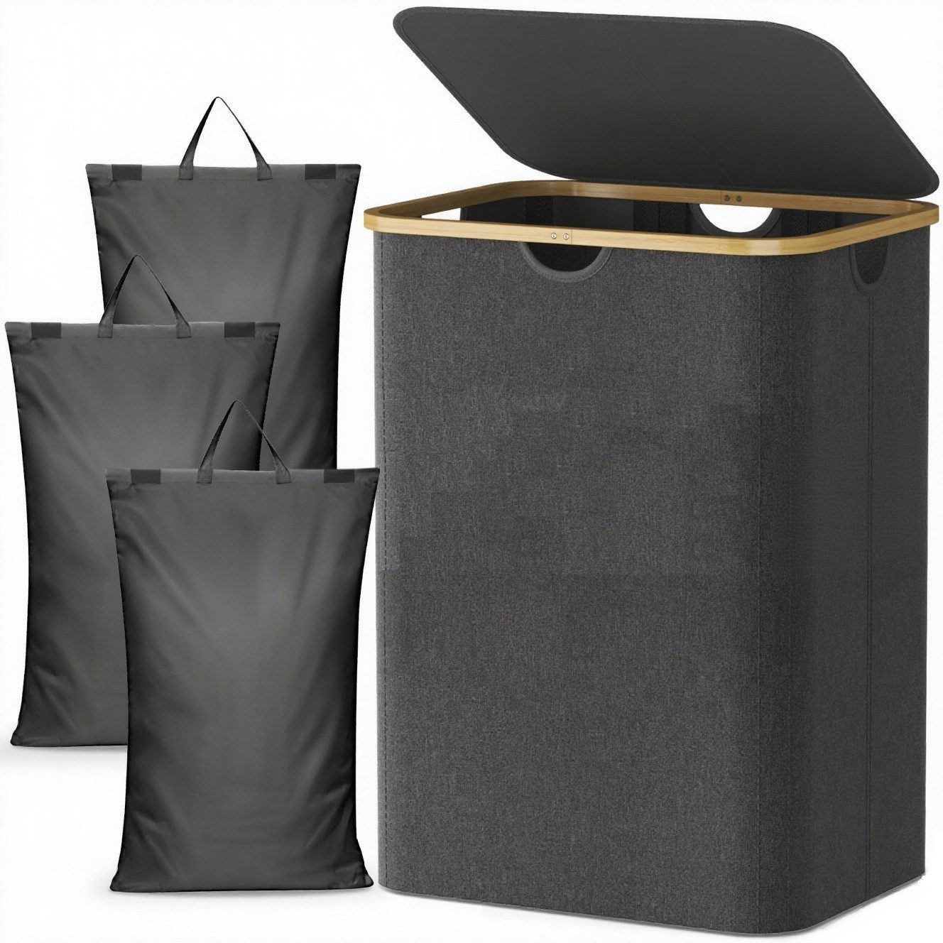 Lifewit Wäschebox 150L Wäschekorb mit Deckel, günstig online kaufen