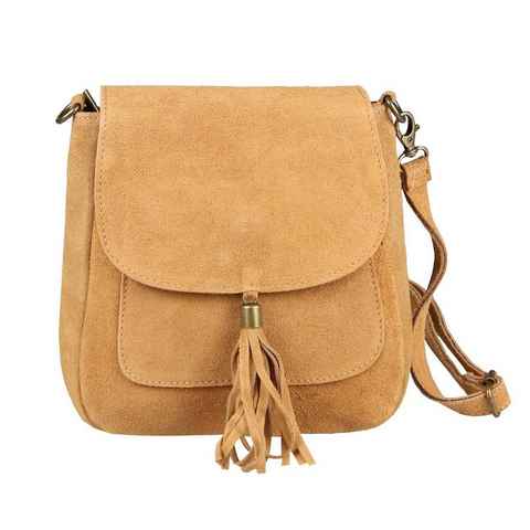 ITALYSHOP24 Schultertasche Made in Italy Damen Leder Tasche CrossOver, als Schultertasche, CrossBody, Umhängetasche tragbar