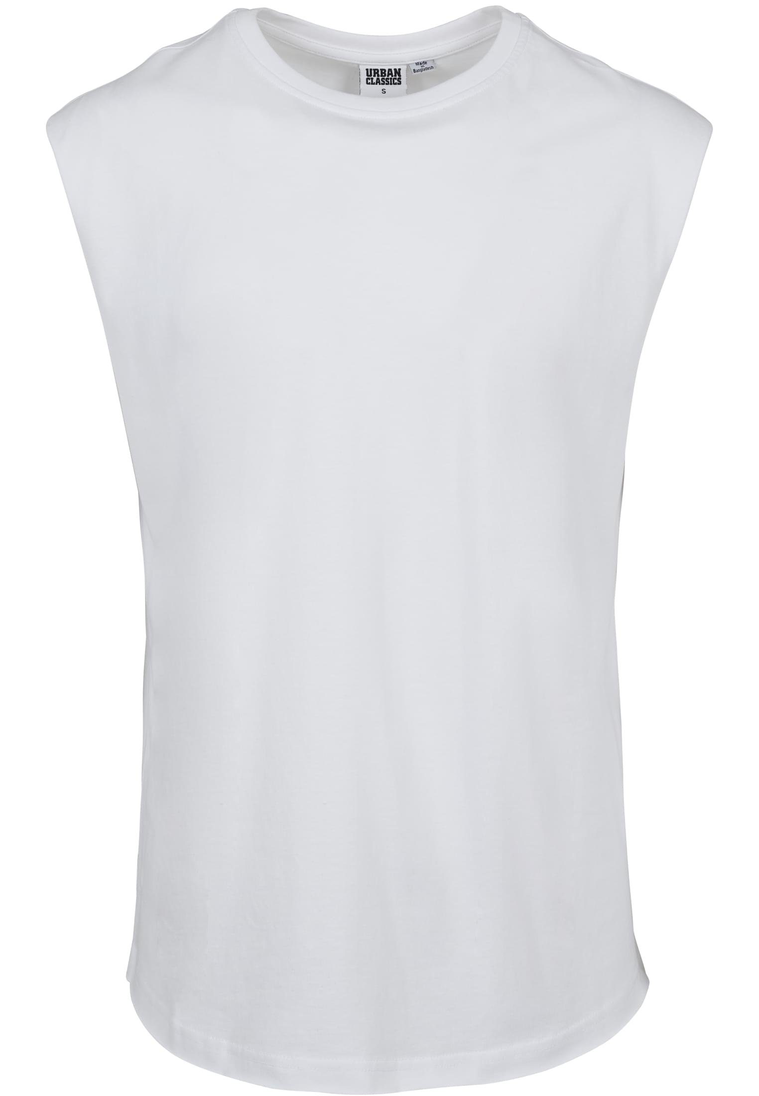 URBAN CLASSICS T-Shirt Herren Open Edge Sleeveless Tee (1-tlg) white