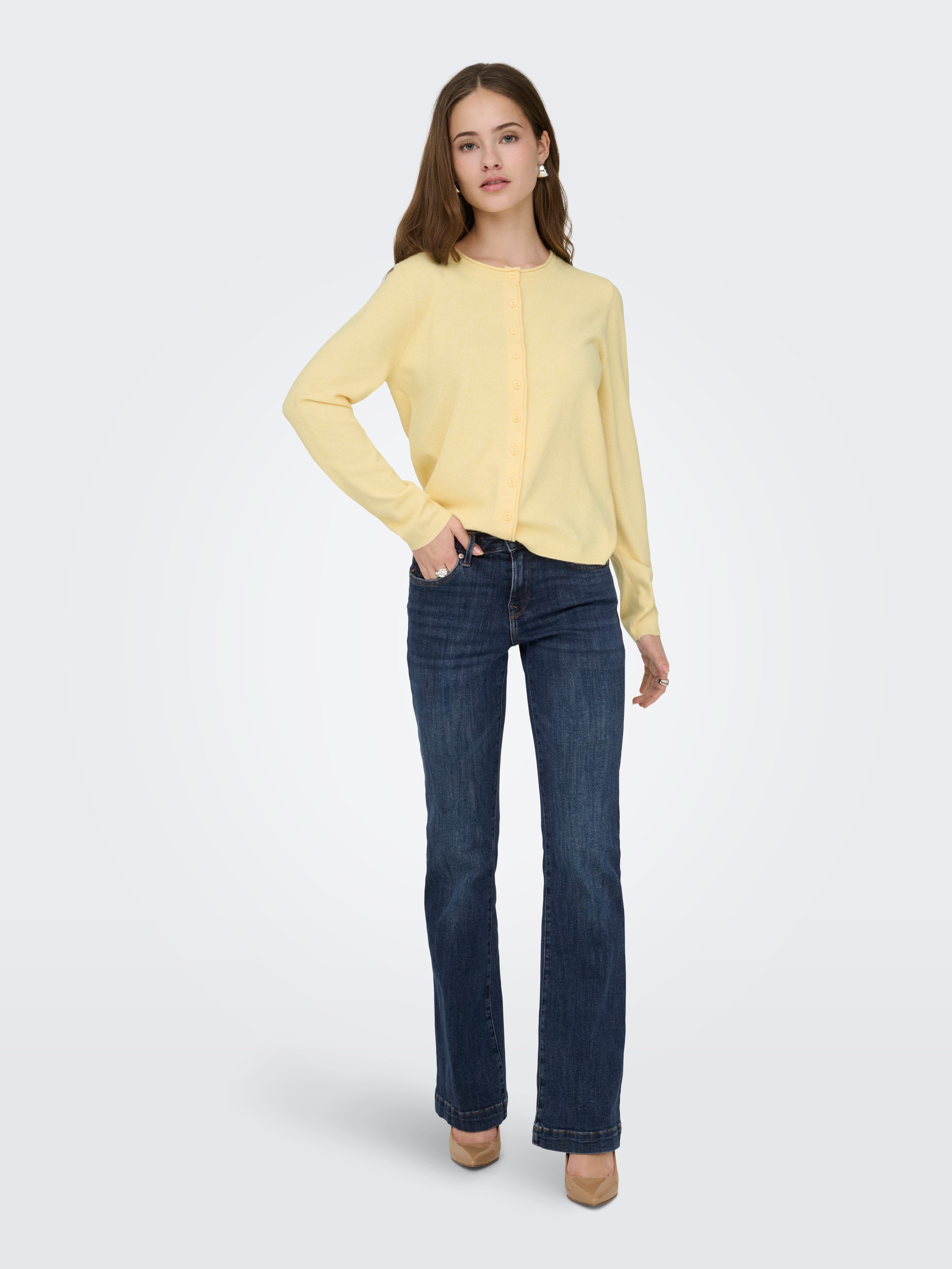 ONLY Bootcut-Jeans ONLPOWER MID FLARED PUSHUP DNM GEN332 Baumwollmischung, flared fit, regular waist