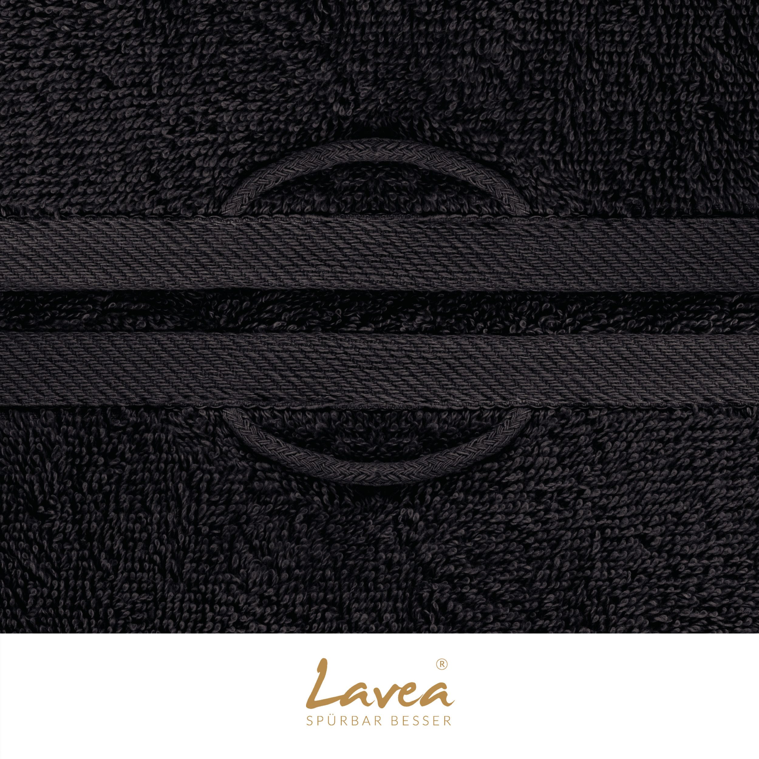 Lavea Handtuch Lavea® 4er Set Handtücher 50x100 cm, Elena Frottiererie, 100% Baumwolle (4er Set), 500 g/m² Frottier, weich & saugstark, pflegeleicht – Bild 5 von 5