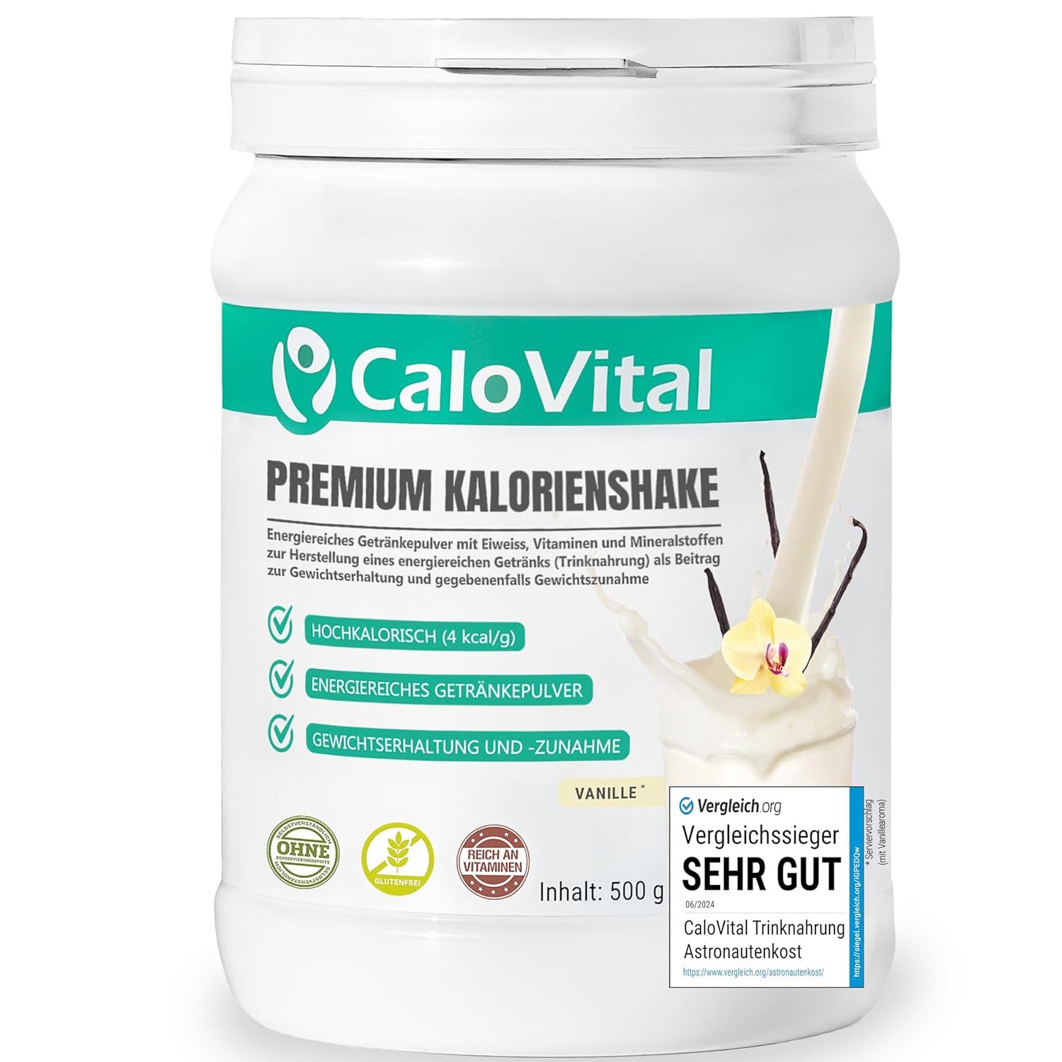 CaloVital Zunehmen hochkalorische Trinknahrung Gewichtszunahme CaloVital 500g Pulver, 1 St.