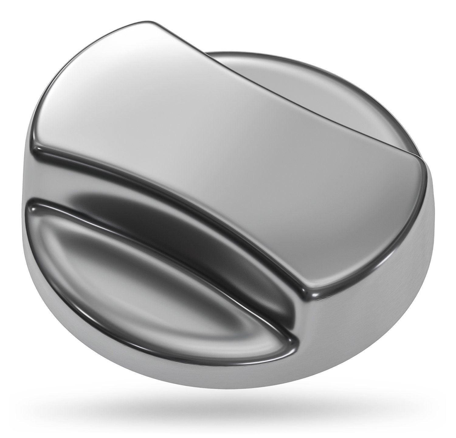 AQUADE Ventilkappe Drehknopf 46mmØ Kunststoff, hochglanzpoliert aus Kunststoff für Drehexcenter Spüle