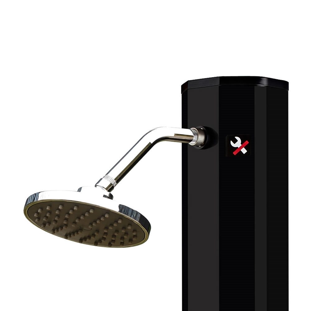 Melko Solardusche Gartendusche Solardusche Fußdusche 35L Pooldusche Außendusche (Stück, 1 St., Stück), Inkl. großem Regenduschkopf mit Kugelgelenk
