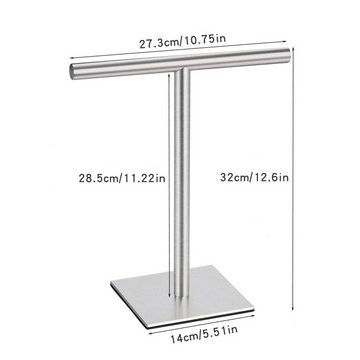 Houhence Handtuchständer Handtücher Handtuchhalter Ständer Edelstahl Basis T-Form Tuchregal