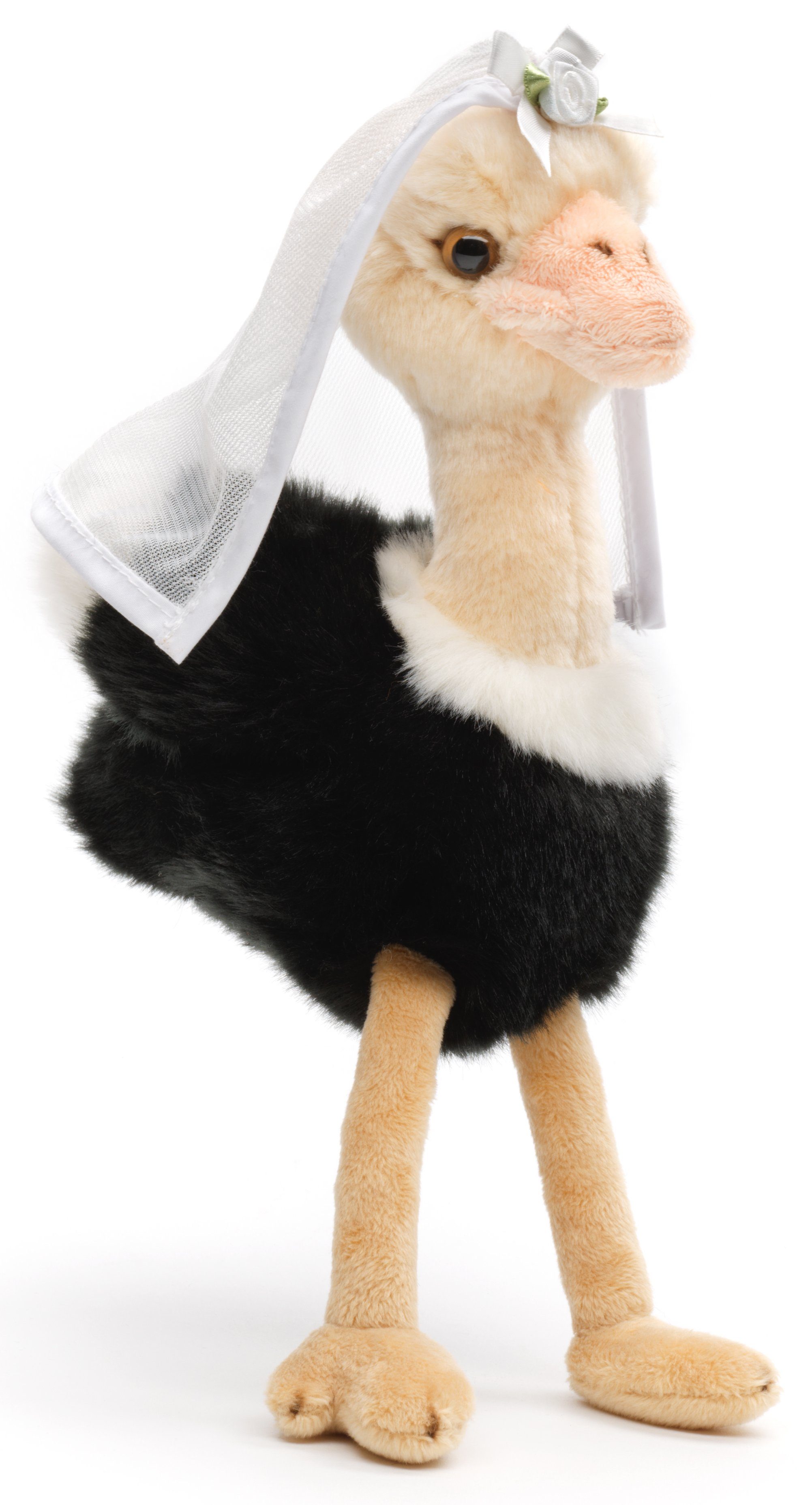 Uni-Toys Kuscheltier Strauß mit Braut-Schleier - 28 cm (Höhe) - Brautstrauß günstig online kaufen