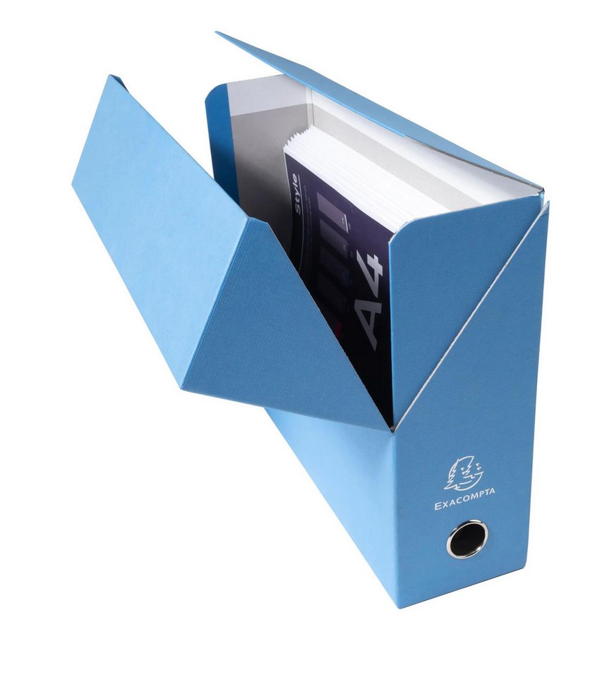 Thumbnail - EXACOMPTA Archivcontainer 5x Transferbox Rücken 90mm gerilltes Papier - Hellblau - 89522E, Boxen Archivbox