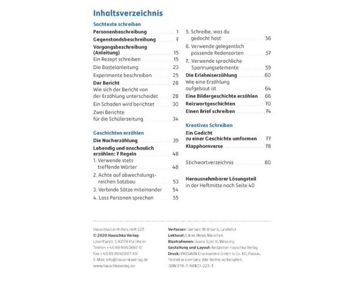 Thumbnail - Hauschka Verlag Schulheft Hauschka Verlag Aufsatz Deutsch 4. Klasse