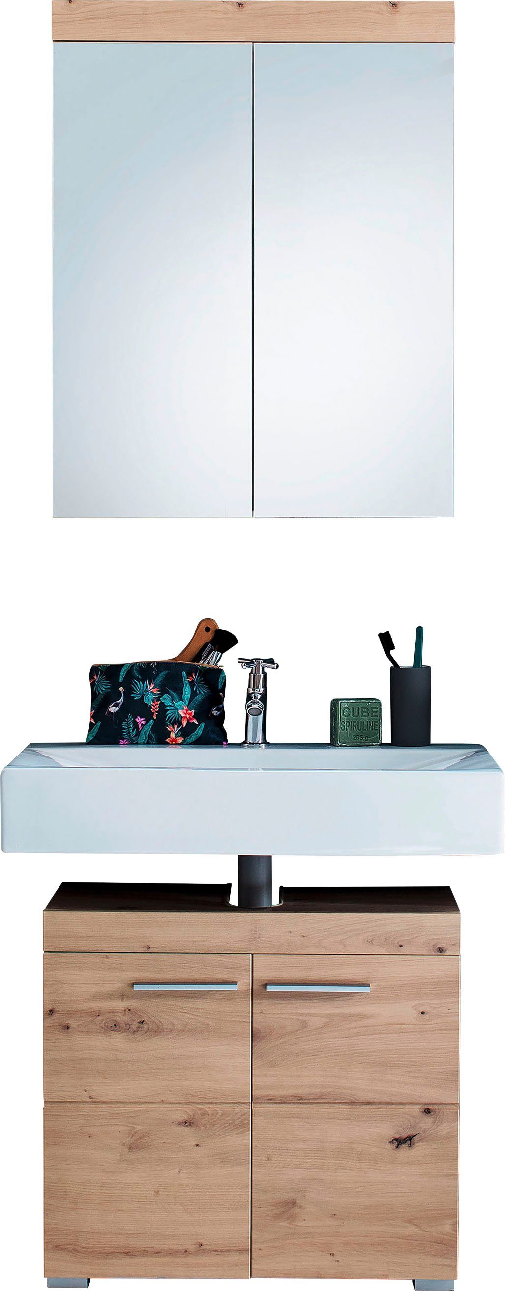 welltime Badmöbel-Set Avena, (Set, 2-St), Badezimmermöbel günstig online kaufen