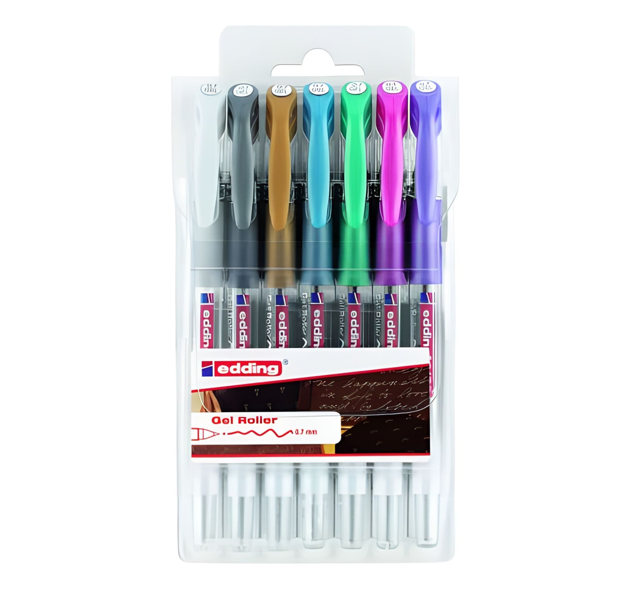 edding Gelschreiber Edding Gelroller 2185 7er-Set metallic-weiß
