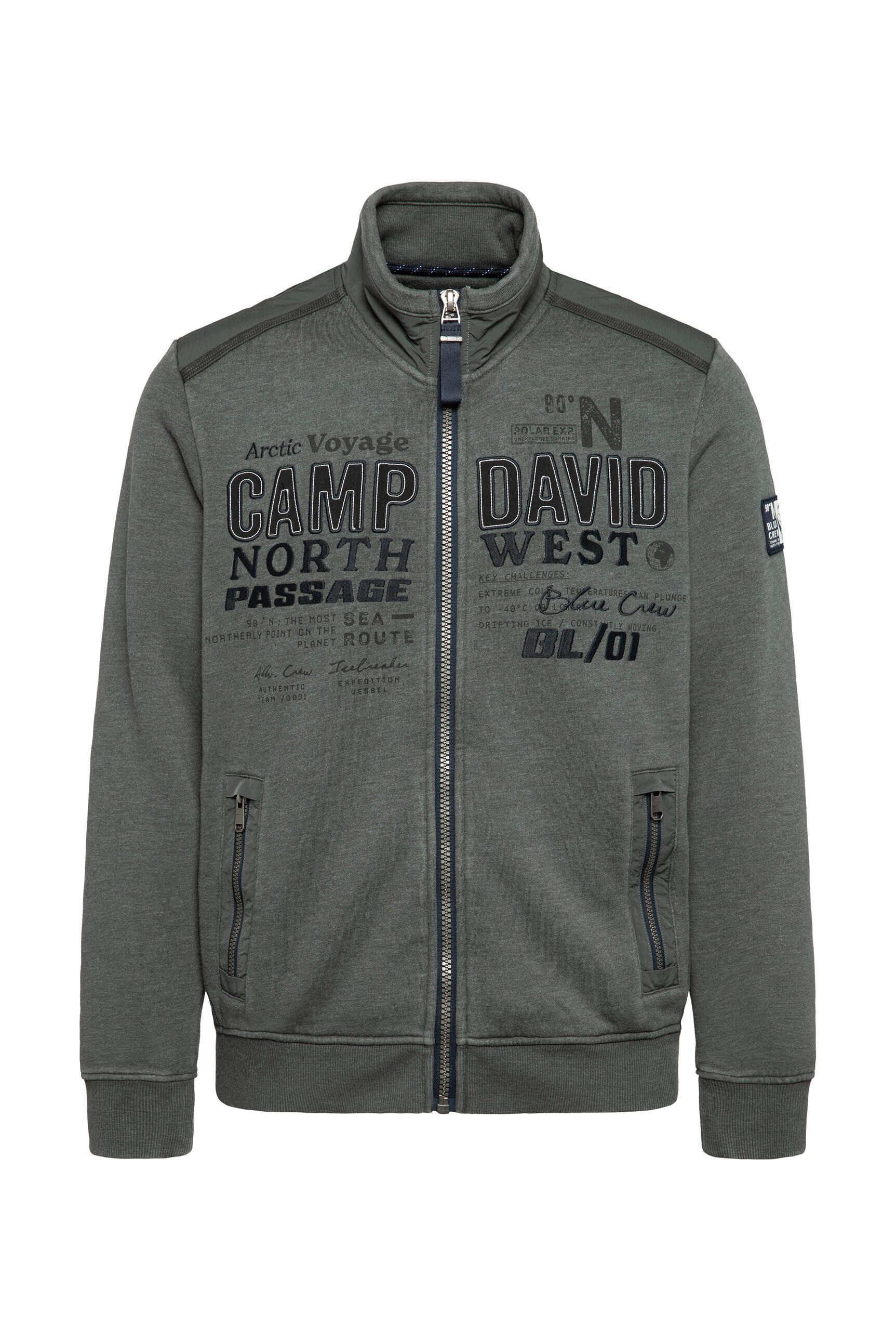 CAMP DAVID Sweatjacke mit Reißverschlusstaschen günstig online kaufen