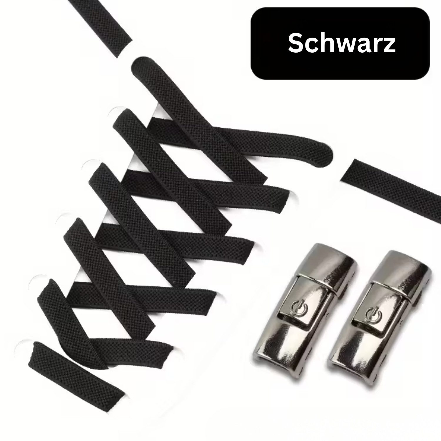 XCOAST Schnürsenkel Schnürsenkel ohne Binden mit Schnallen – elastische Gummi-Schuhbänder