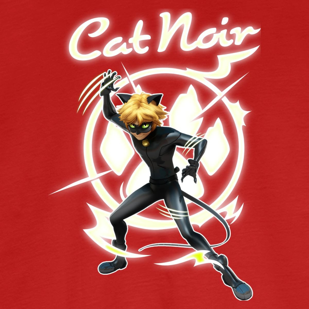 Spreadshirt T-Shirt Miraculous Cat Noir Adrien Superheld Kinder Premium Langarmshirt (1-tlg)