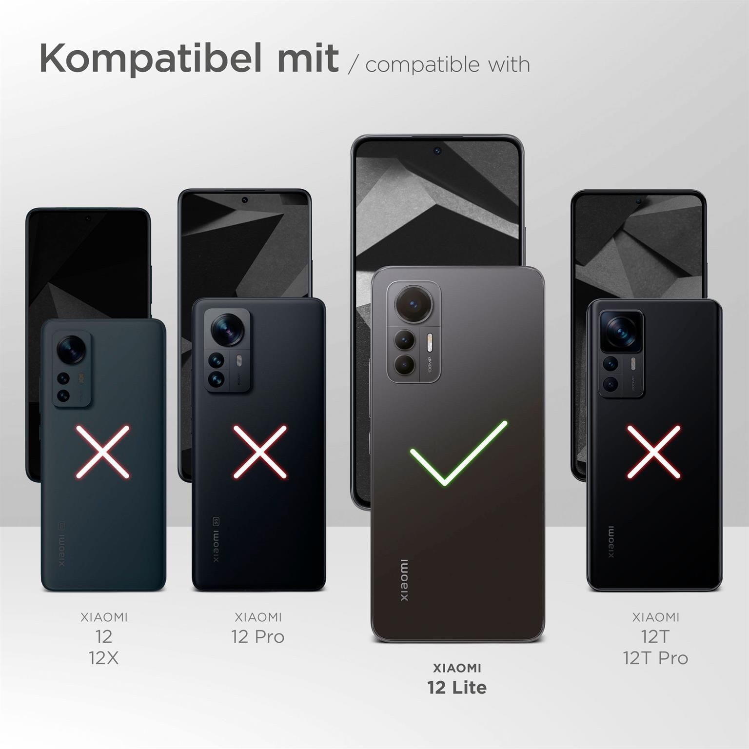 ONEFLOW Handyhülle für Xiaomi 12 Lite Wasserdichte Tasche BeachBag Schwarz 6,55 Zoll, Hülle mit Touch Kamera Fenster IPX8 Unterwasser-Tasche zum Schwimmen