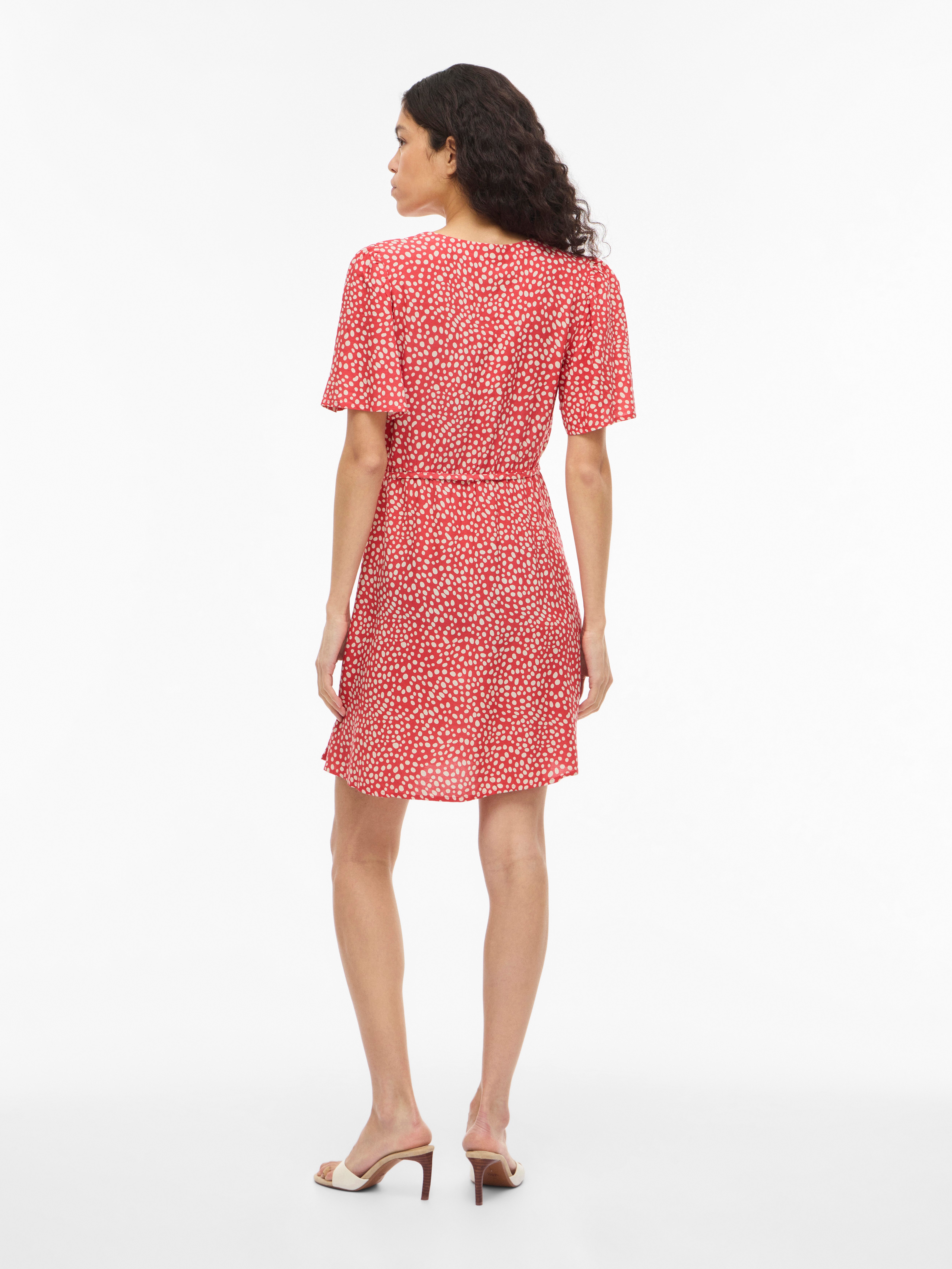 Vila Minikleid VIGRACE V-NECK S/S SHORT DRESS - NOOS Sommerkleid