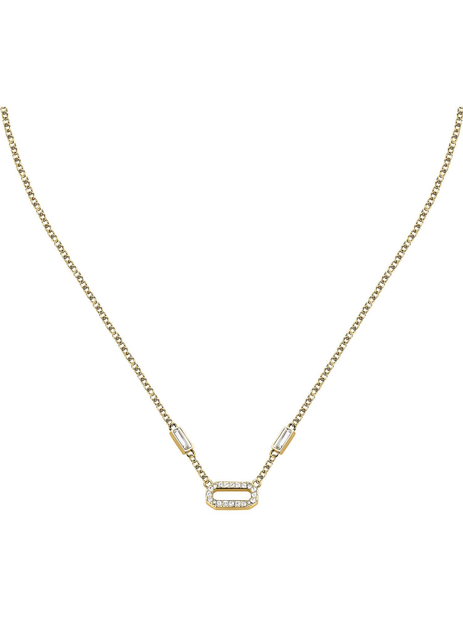 KARL LAGERFELD Collier Karl Lagerfeld Damen-Kette Edelstahl 2 Kristall