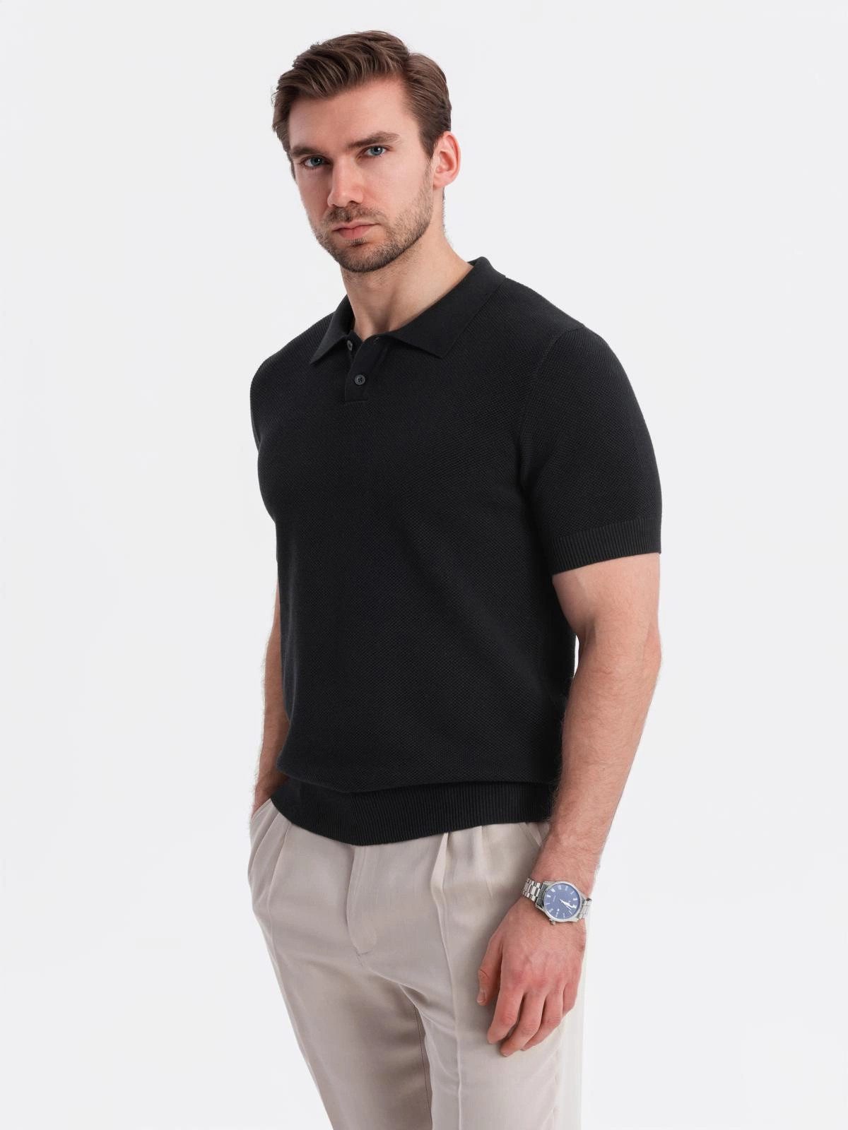 OMBRE Poloshirt Poloshirt aus Strukturstrick für günstig online kaufen