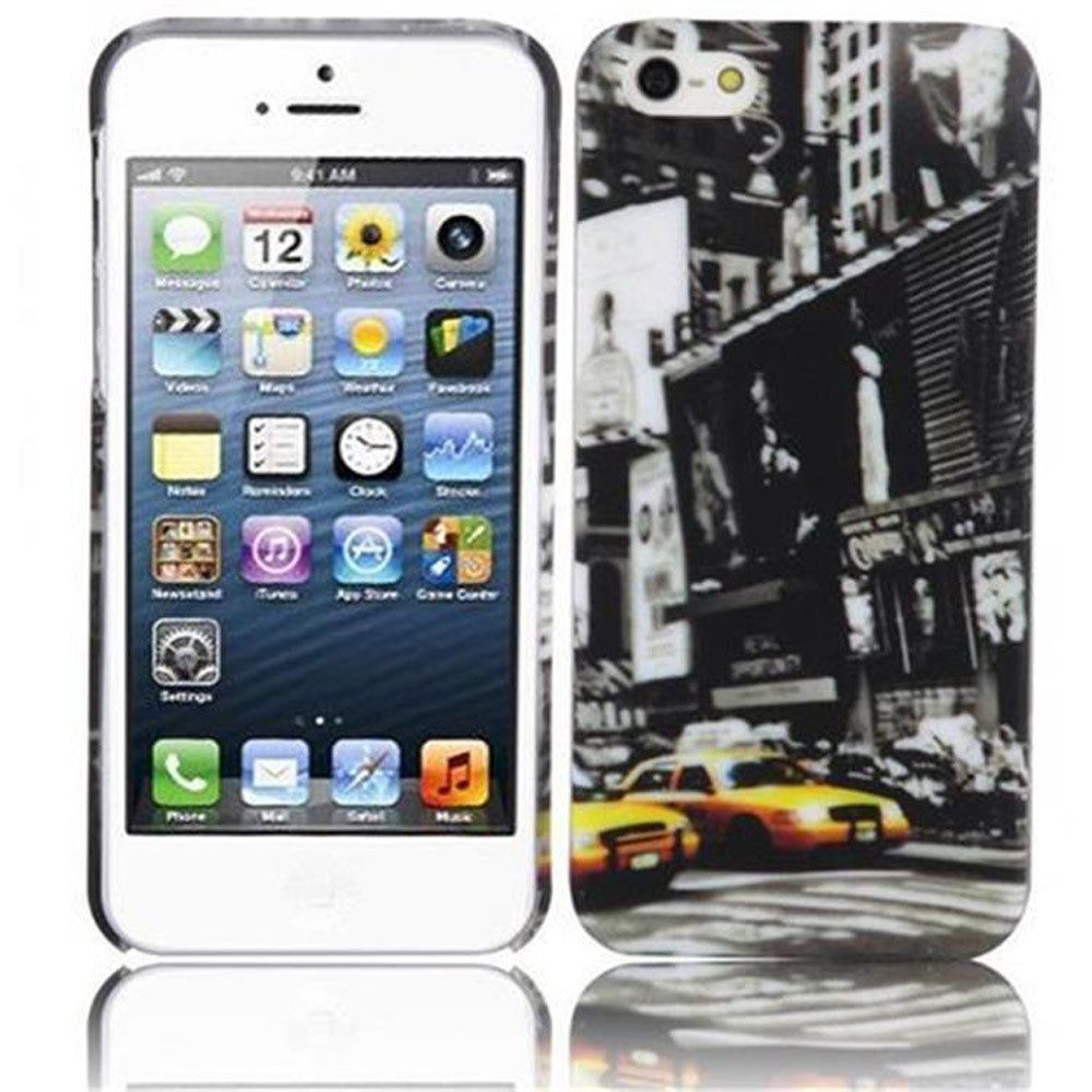 Cadorabo Handyhülle für Apple iPhone 5 / 5S / SE 2016 Hülle Apple iPhone 5 / 5S / SE, Handy Schutzhülle - Hülle - Robustes Hard Cover Back Case Bumper