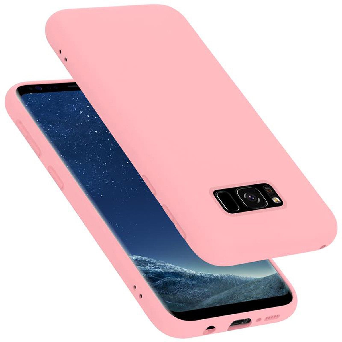 Cadorabo Handyhülle für Samsung Galaxy S8 Hülle Samsung Galaxy S8, Flexible Hülle TPU Silikon Schutzhülle Back Cover Case