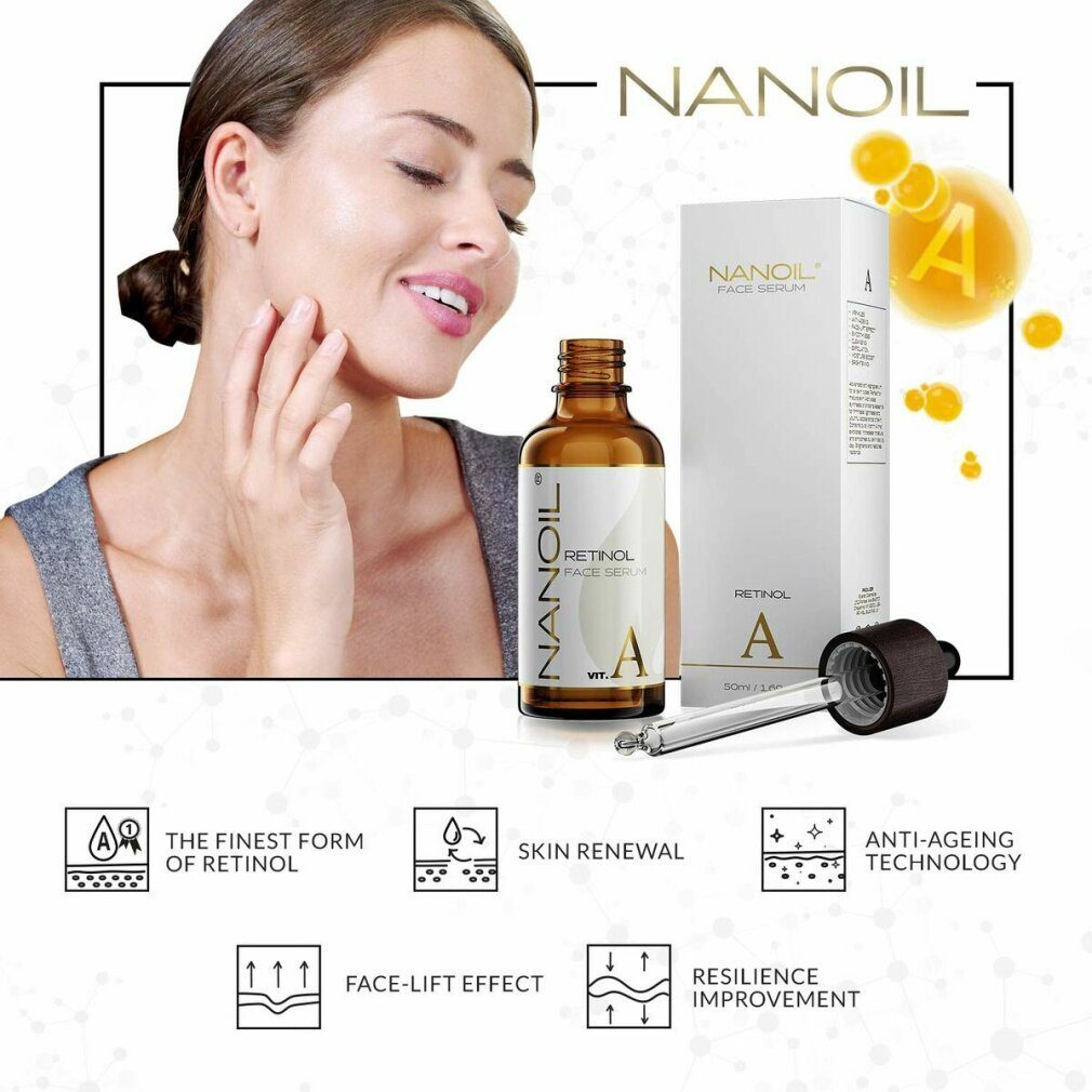 NANOIL A Tagescreme Nanoil Retinol Retinol Gesichtsserum A und Vitamin mit 50ml Vitamin