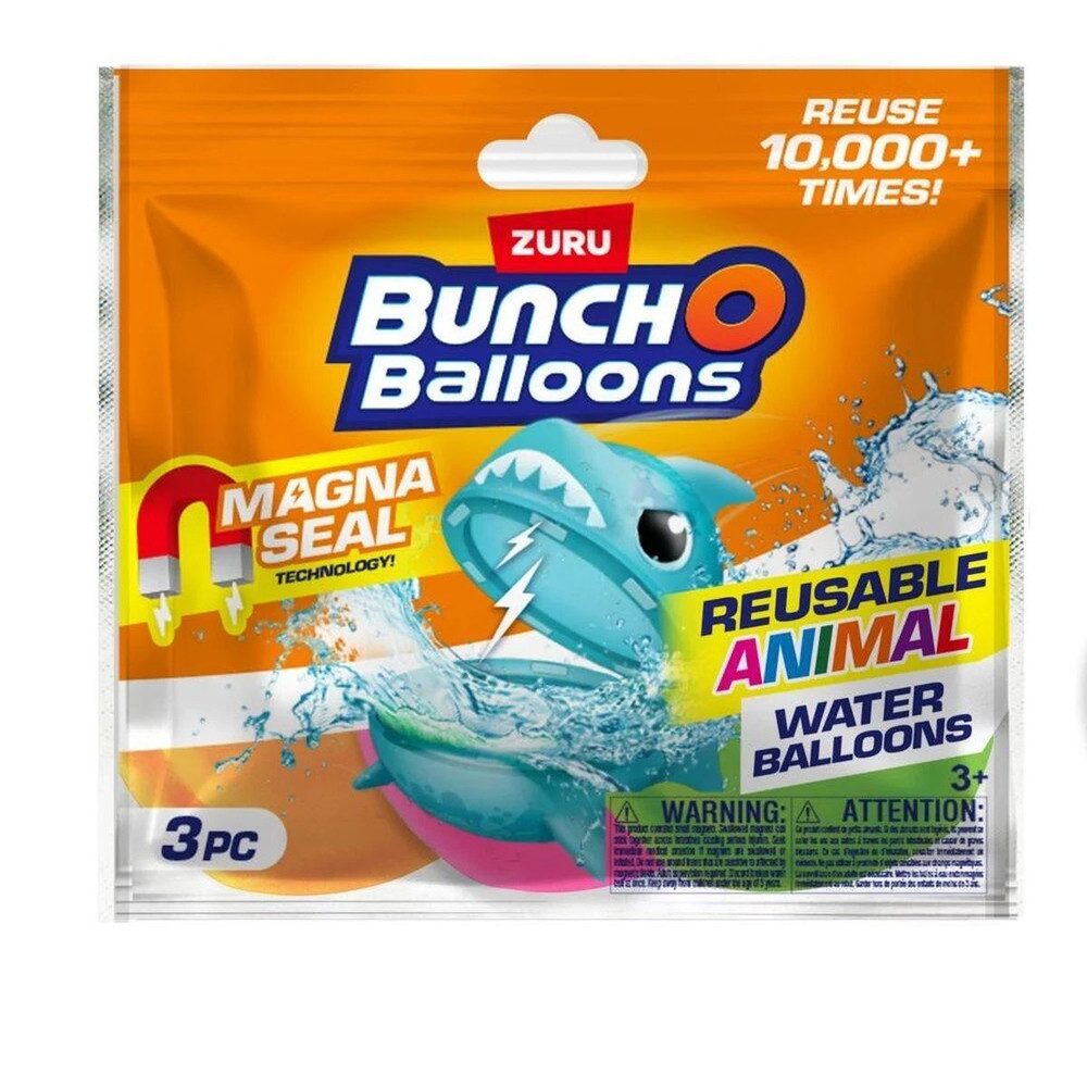 ZURU Wasserpistole Bunch-O-Ballons - Wasserballons Tiere - 3er Pack