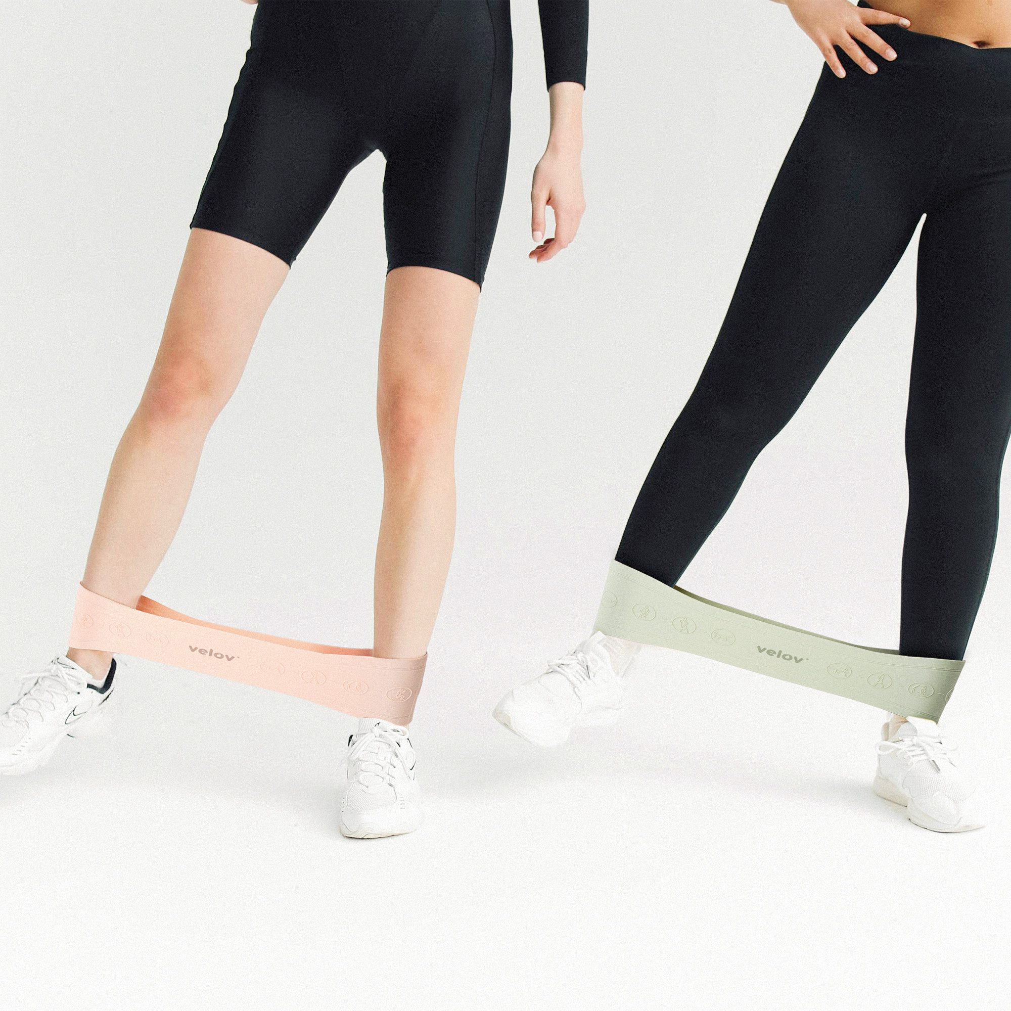 velov Trainingsbänder Resistenzbänder Set aus Silikon Widerstandsbänder Fitnessbänder, mit 4 Stufen 7-23kg Klimmzugband