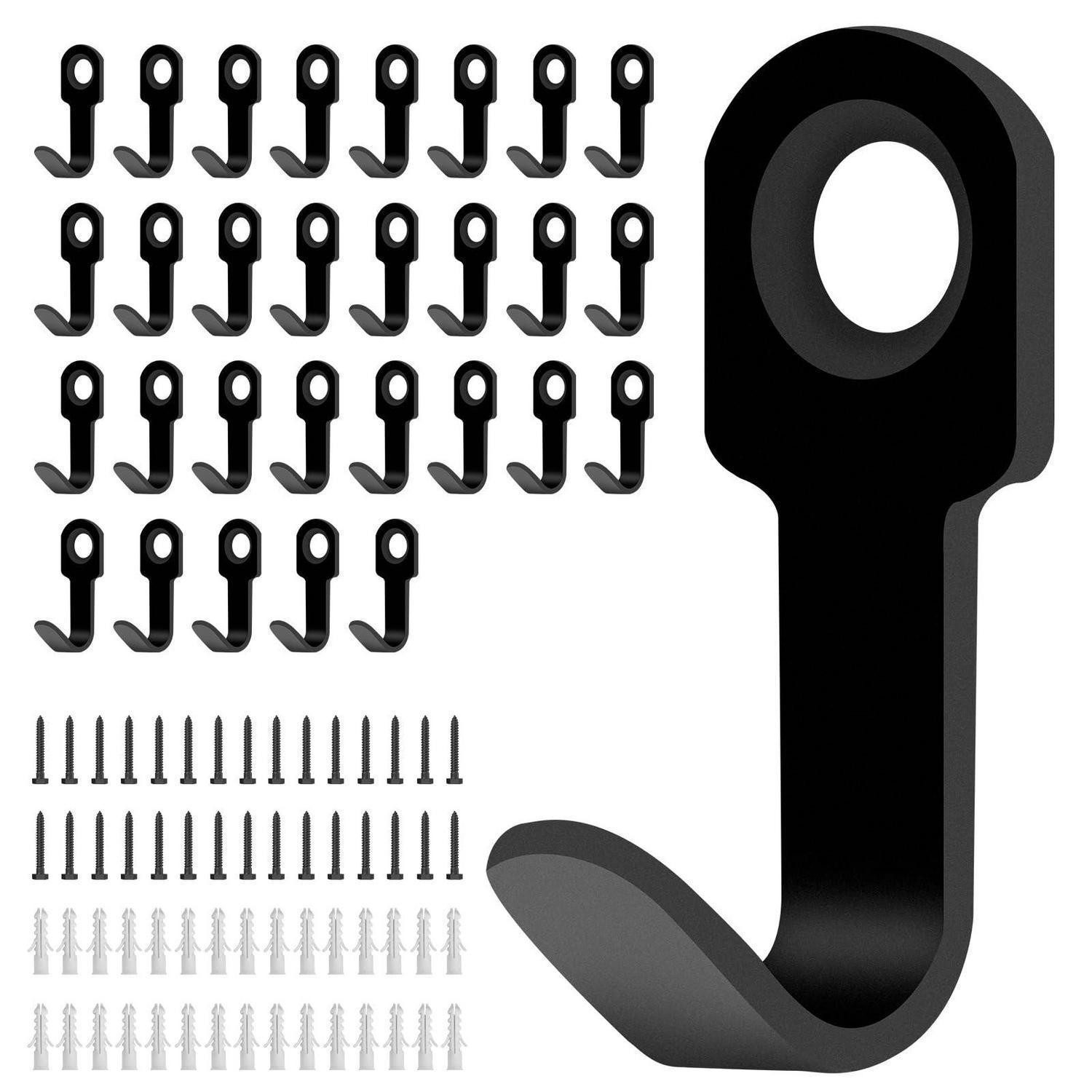 LuxusKollektion Wandhaken Kleiderhaken Mini Schwarz 30 Stk, (30-St)