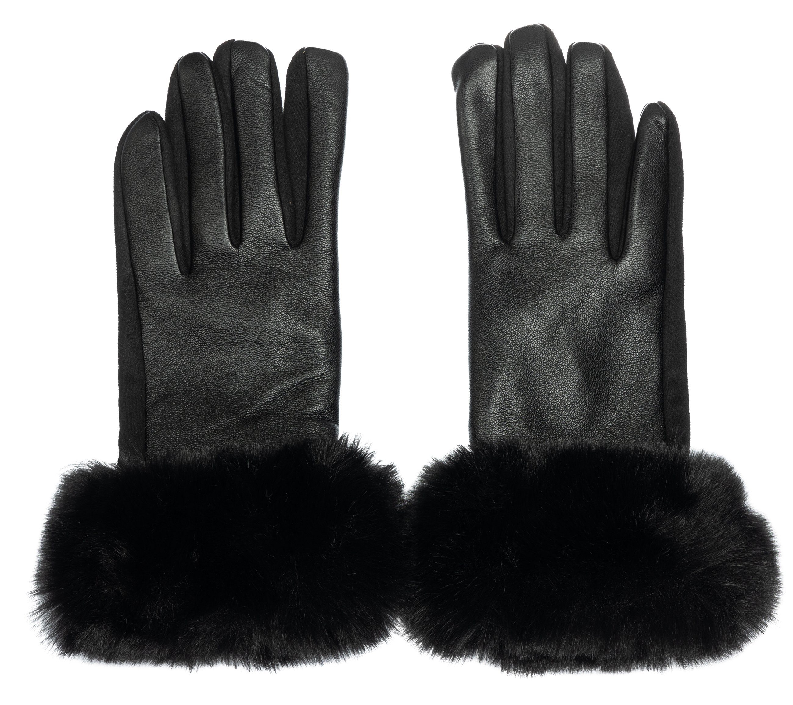 Caspar Strickhandschuhe GLV017 klassisch elegante uni günstig online kaufen