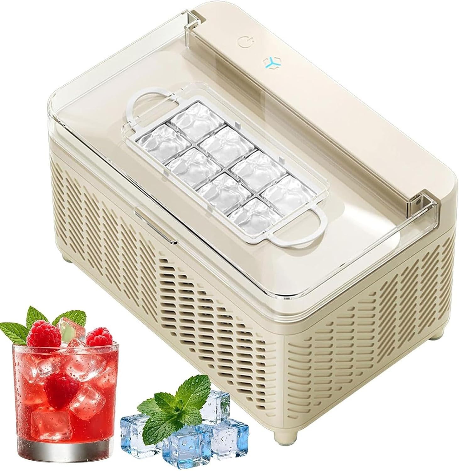 FELIXLEO Eiswürfelmaschine Tragbare Eismaschine Mini Eiswürfelbereiter 12V Eismachbox Auto