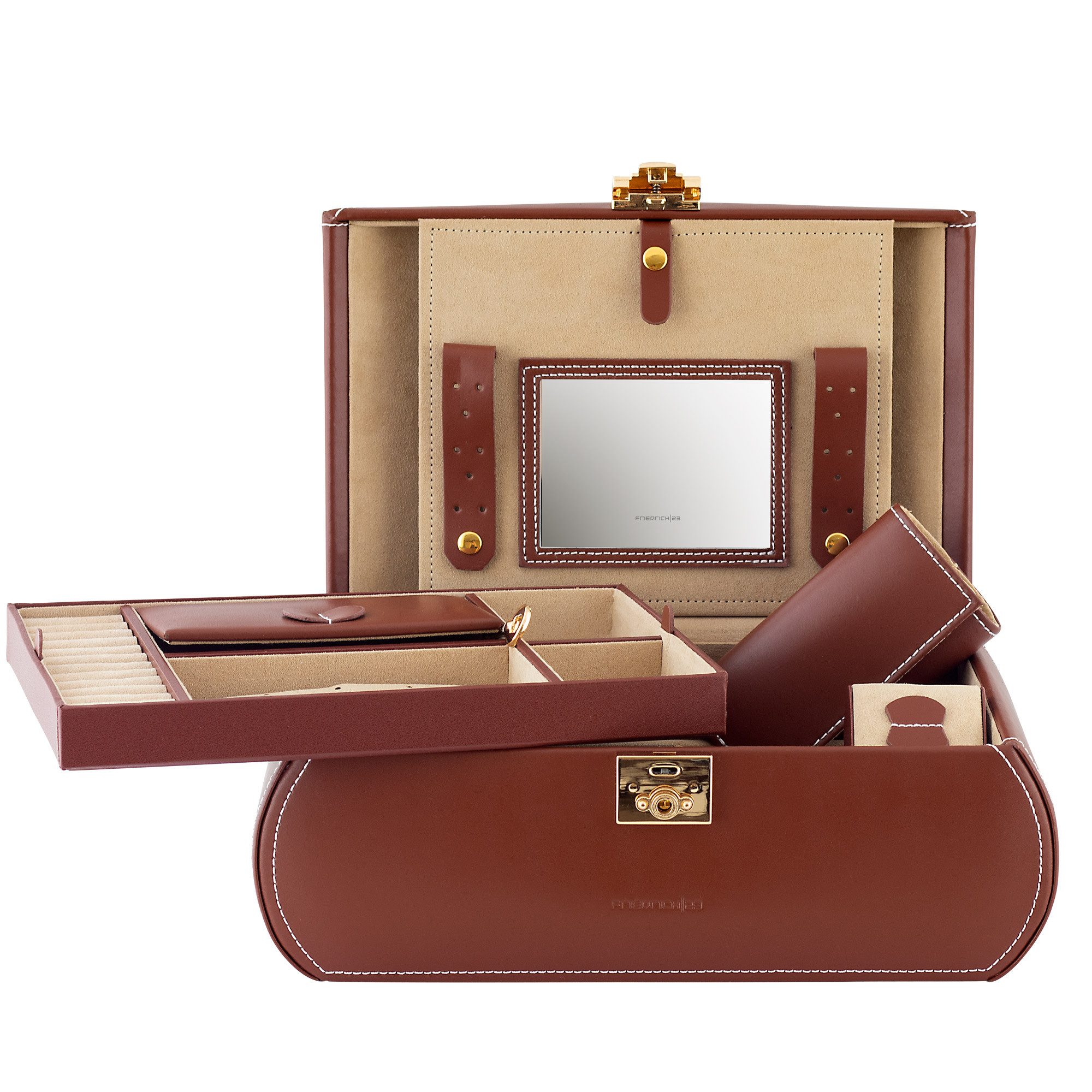 Friedrich23 Schmuckkasten / Uhrenbox aus Leder günstig online kaufen