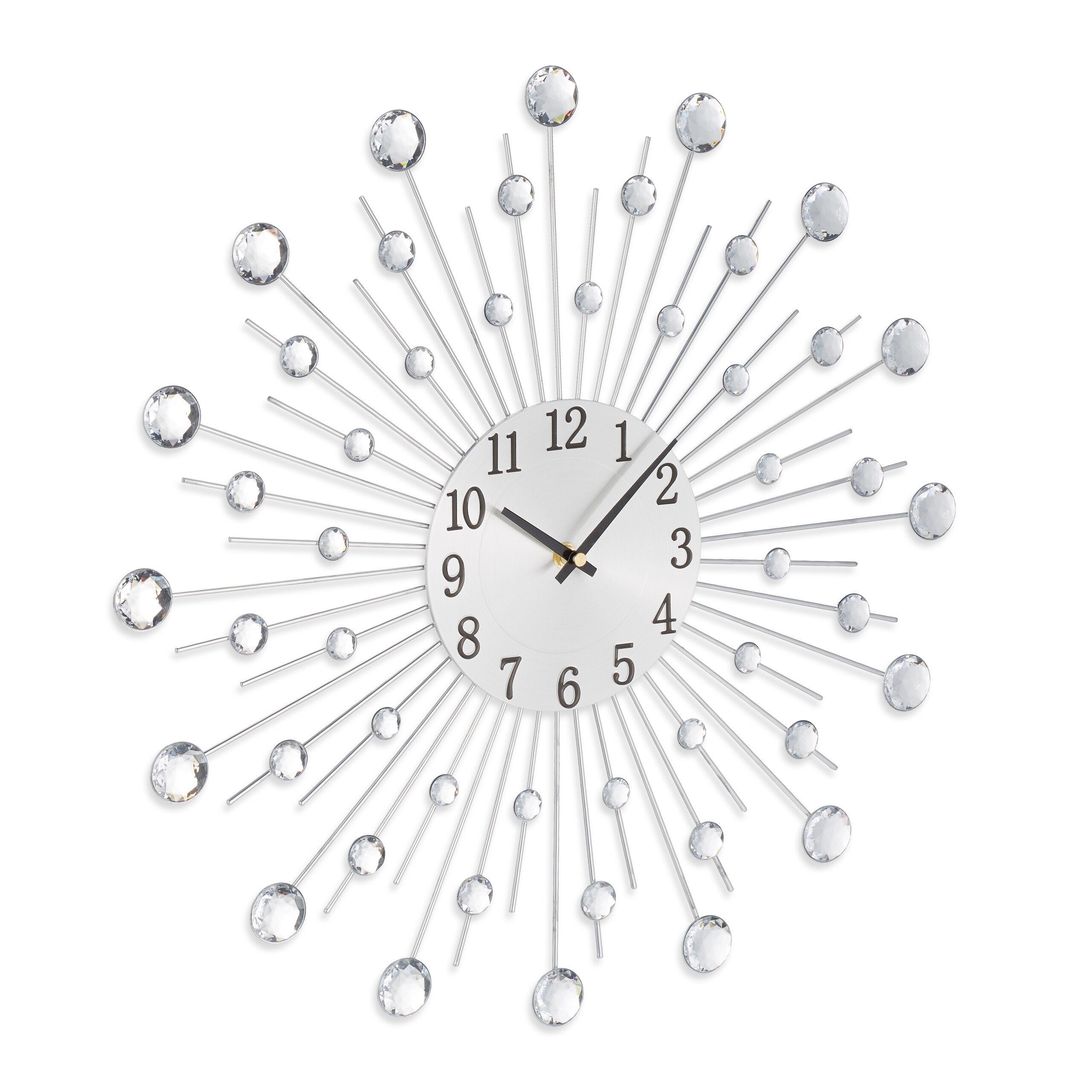 relaxdays Wanduhr Diamant Ø 50 cm