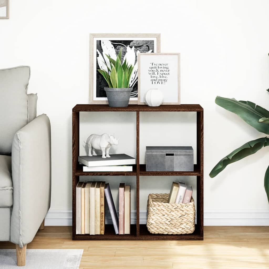 vidaXL Bücherregal Raumteiler-Bücherregal Braun Eichen-Optik 69,5x29x69,5 günstig online kaufen