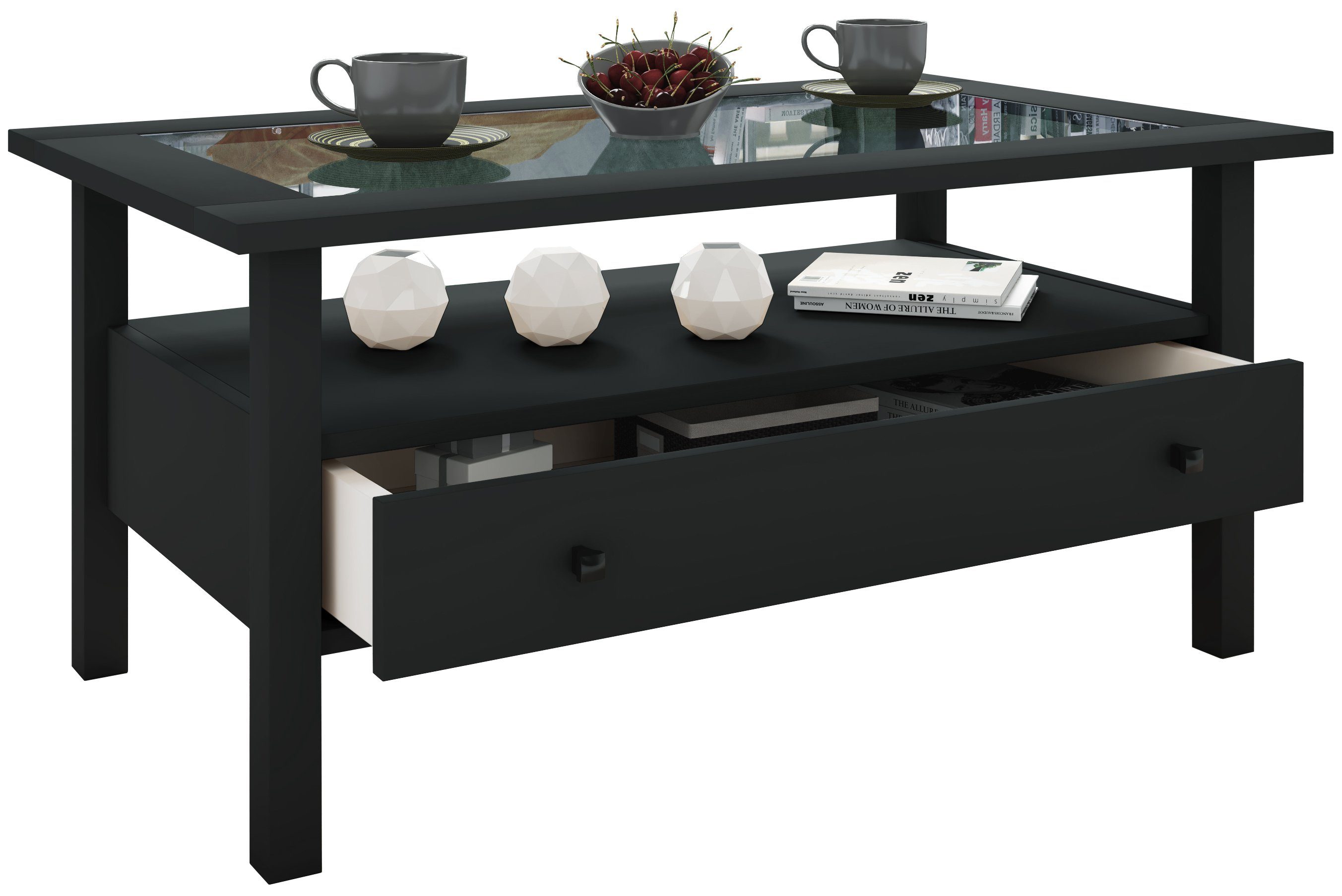 VCM Couchtisch Holz Sofatisch Couchtisch Schublade Lingis L günstig online kaufen