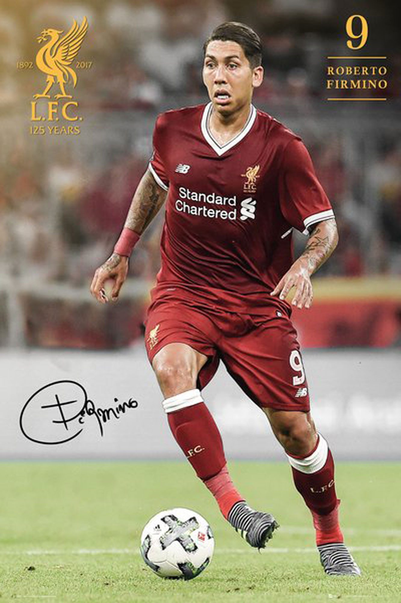 Poster Fußball - Poster - Liverpool, FC - Firmino 17/18