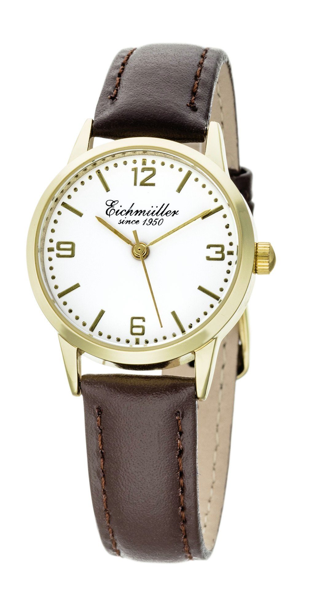 Quarzuhr Damenuhr – Klassische Analoguhr 29 mm, goldfarbenes Gehäuse, 6027-02