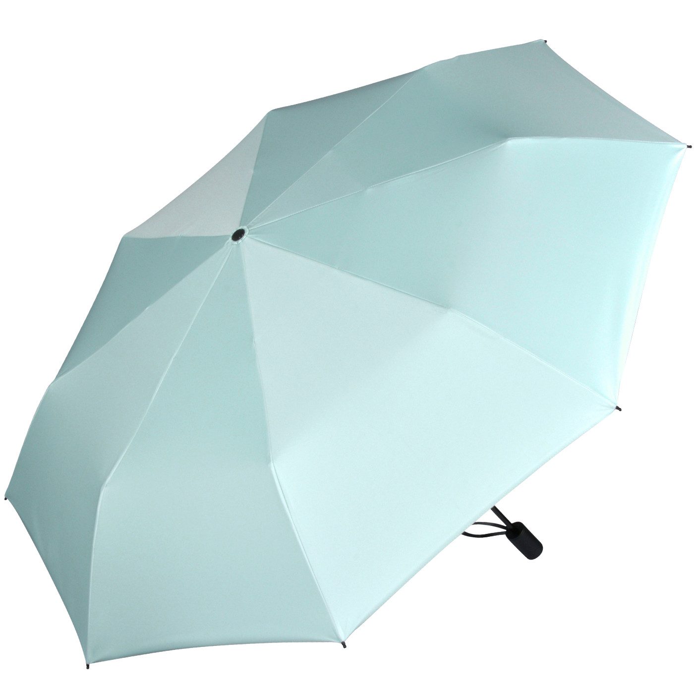 iX-brella Taschenregenschirm Sonnen-Regenschirm mit UPF 50+, UV-Hitze-Schutz, mit Umhängetasche, mit Handöffner, innen schwarz