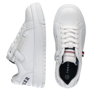 Tommy Hilfiger LOGO LOW CUT LACE-UP SNEAKER Plateausneaker Retro Sneaker mit Reißverschluss und Signature Logoschriftzug