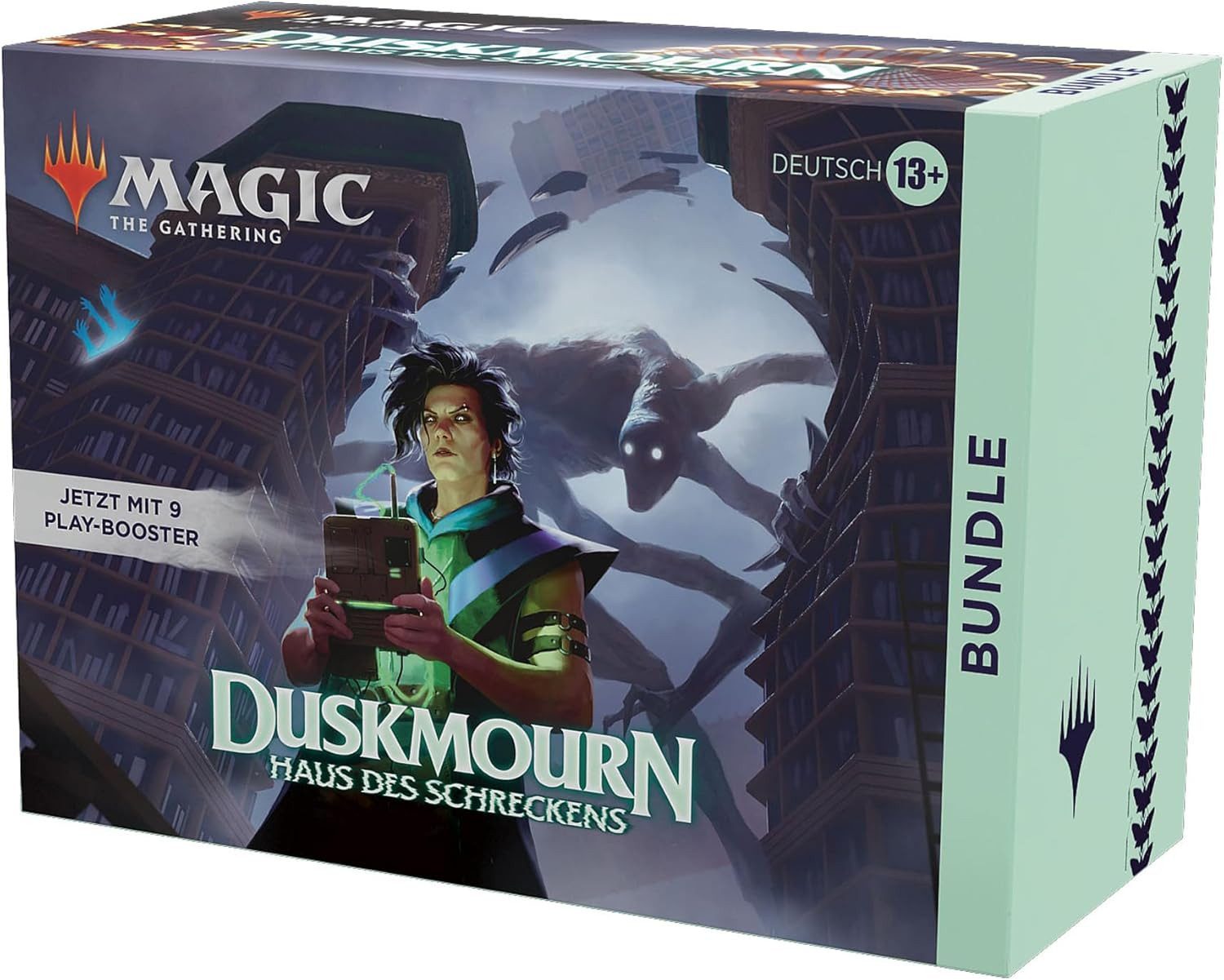 Magic the Gathering Sammelkarte Duskmourn: Haus des Schreckens Bundle Fat Pack Deutsch, Enthält 9 Booster Packs