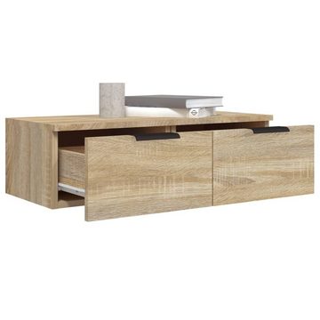 furnicato Wandregal Wandschränke 2 Stk. Sonoma-Eiche 68x30x20 cm Holzwerkstoff