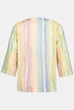 Gina Laura Longbluse Bluse Batikdruck A-Line V-Ausschnitt Halbarm