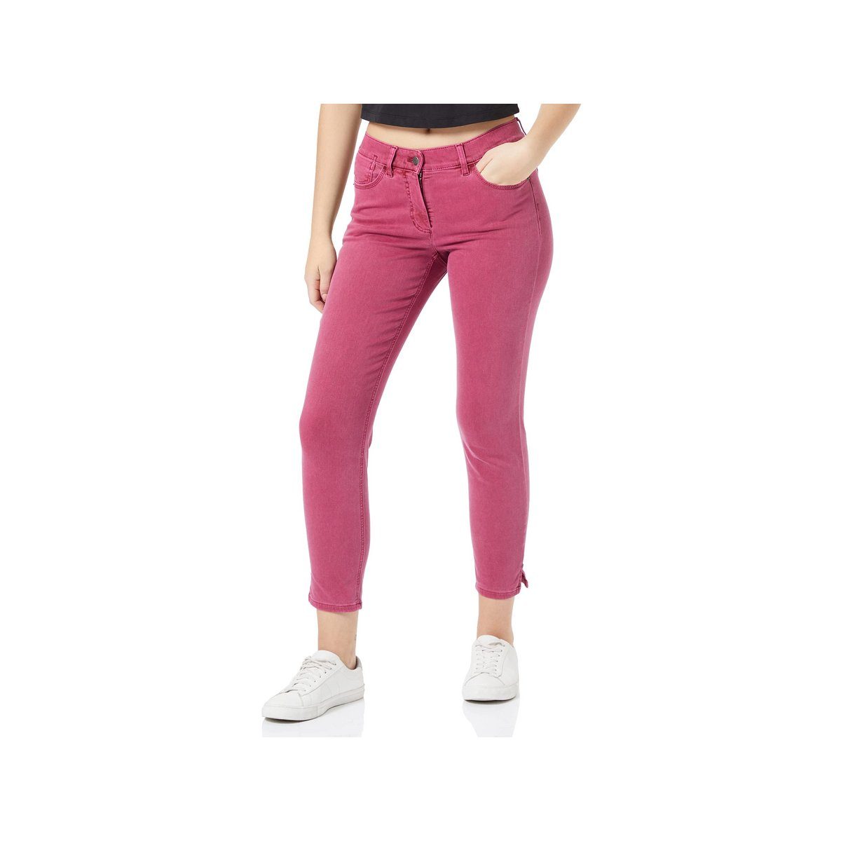 GERRY WEBER 5-Pocket-Jeans pink (1-tlg) hot pink nature dye