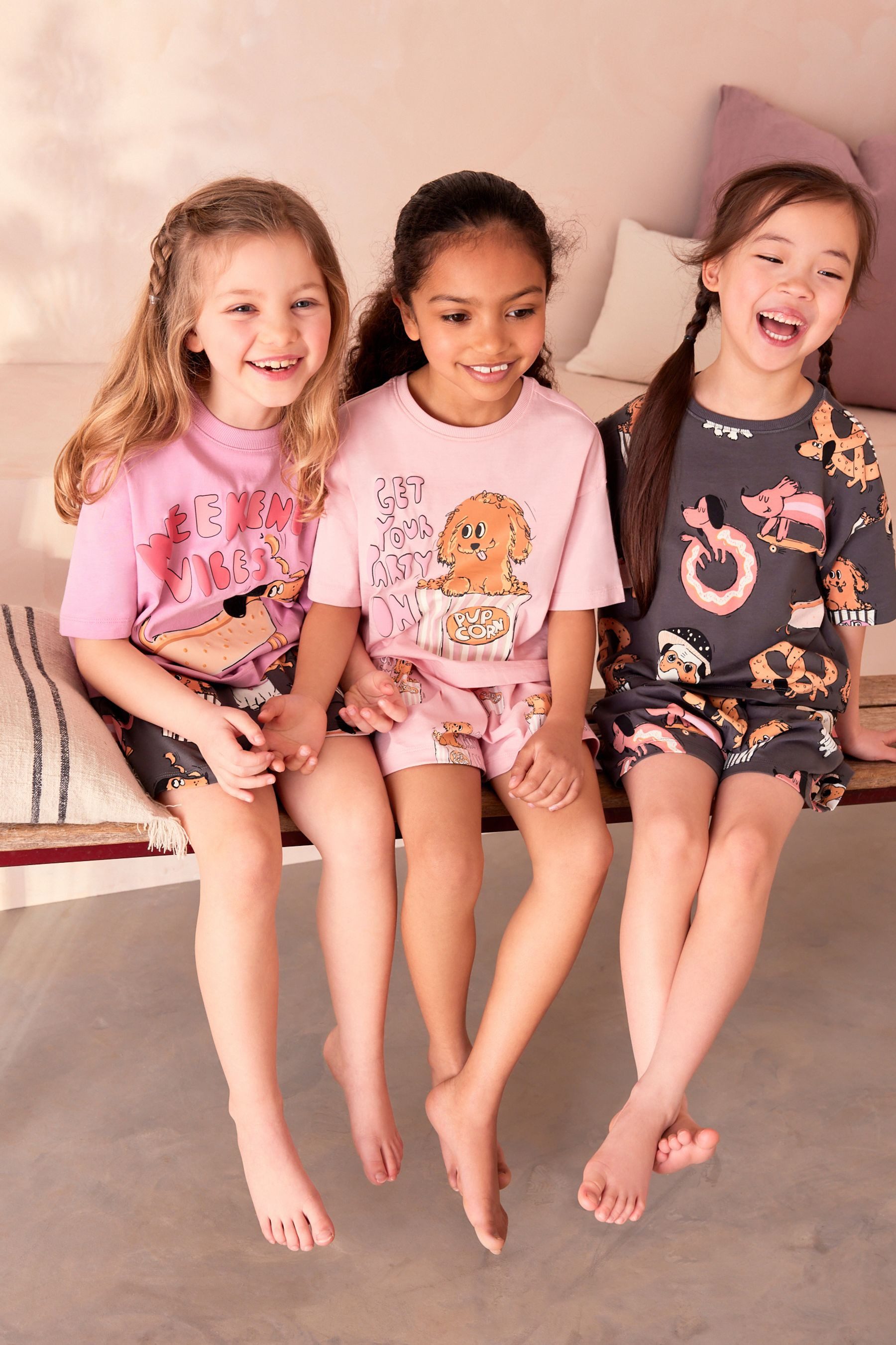 Next Pyjama Kurze Schlafanzüge, 3er-Pack (6 tlg)