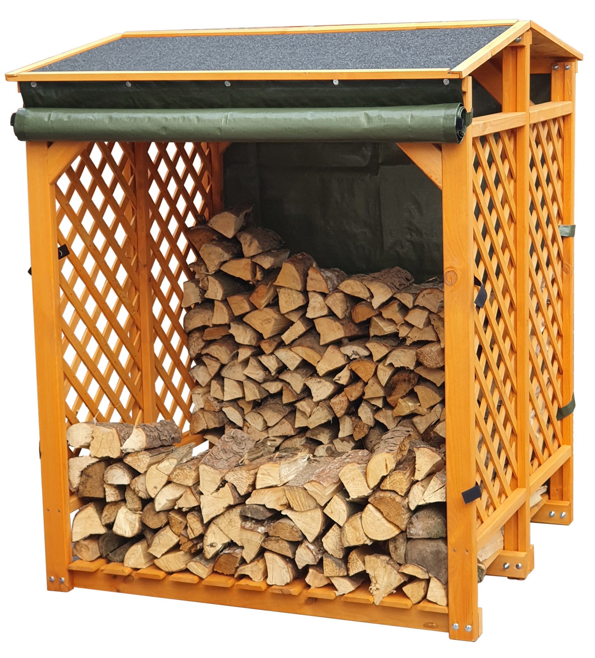 promadino Kaminholzregal, BxTxH:120x118x148 cm, mit Wetterschutz