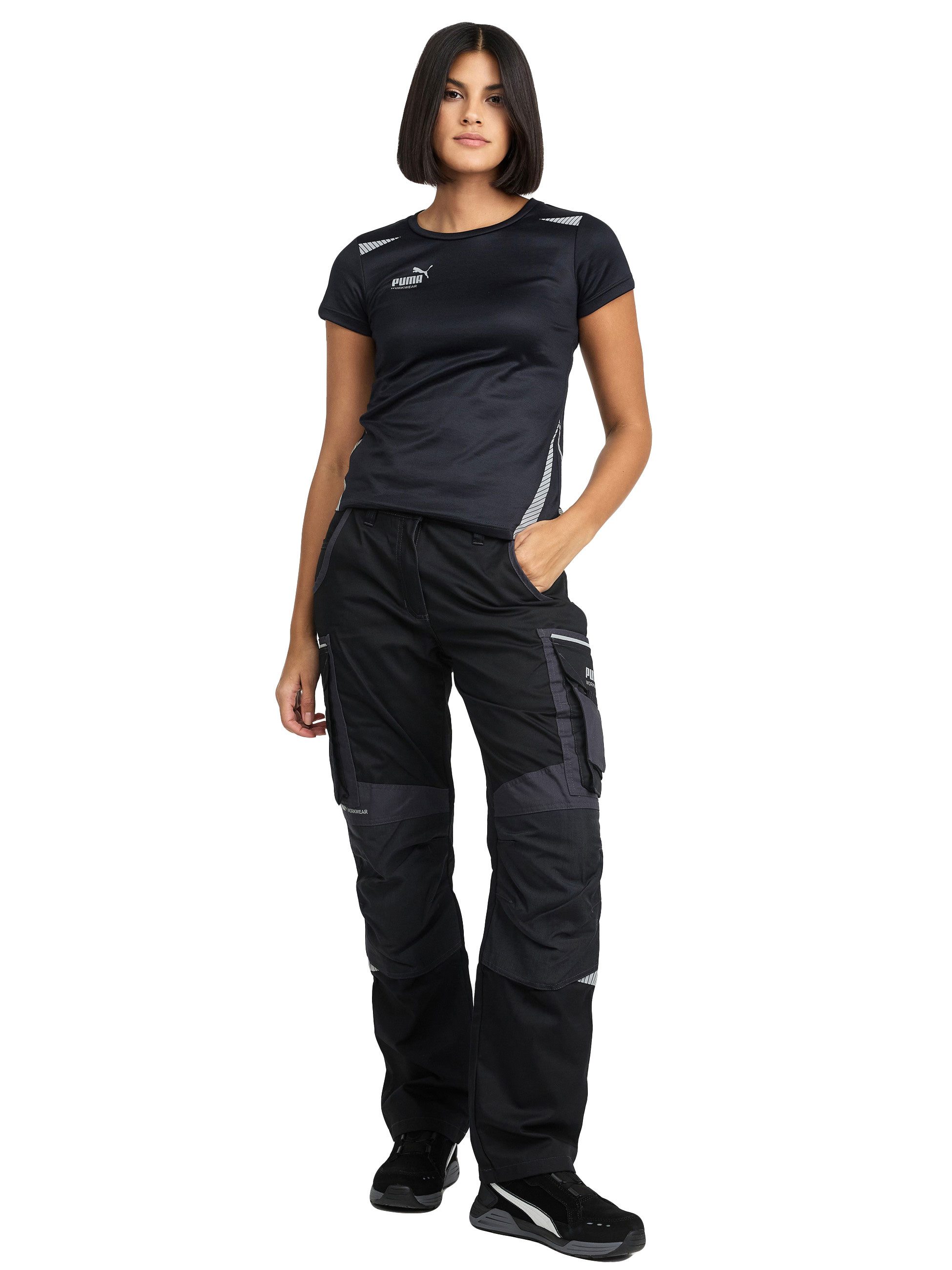 PUMA Workwear Arbeitshose für Damen - Arbeitshose mit elastischem Bund - Precision X Robustes Nylon Gewebe - Verstärkte Nähte & Kniepartien - Viele Taschen – Bild 3 von 5