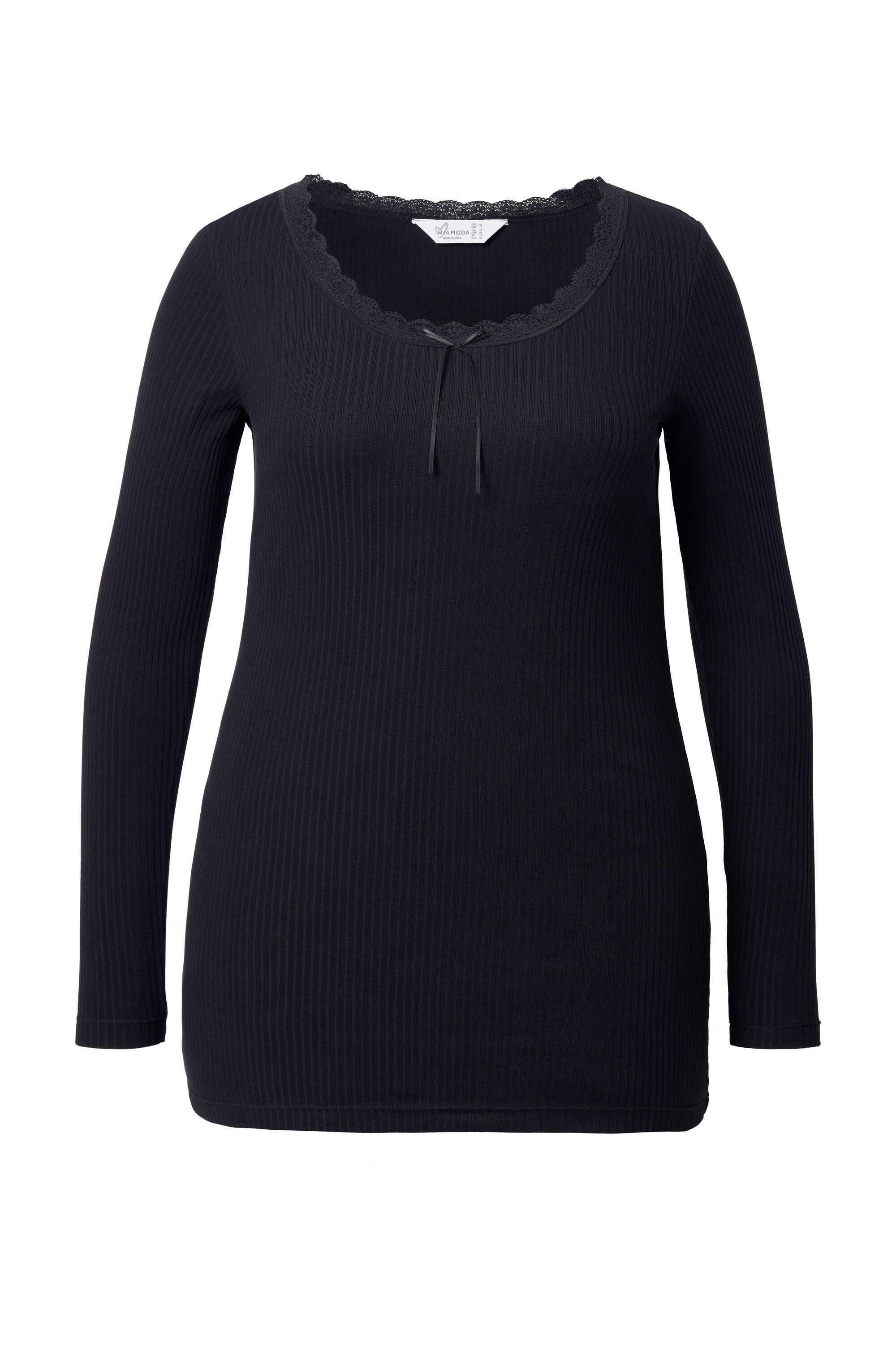 MIAMODA Longsleeve Rippshirt Slim Fit weiter günstig online kaufen