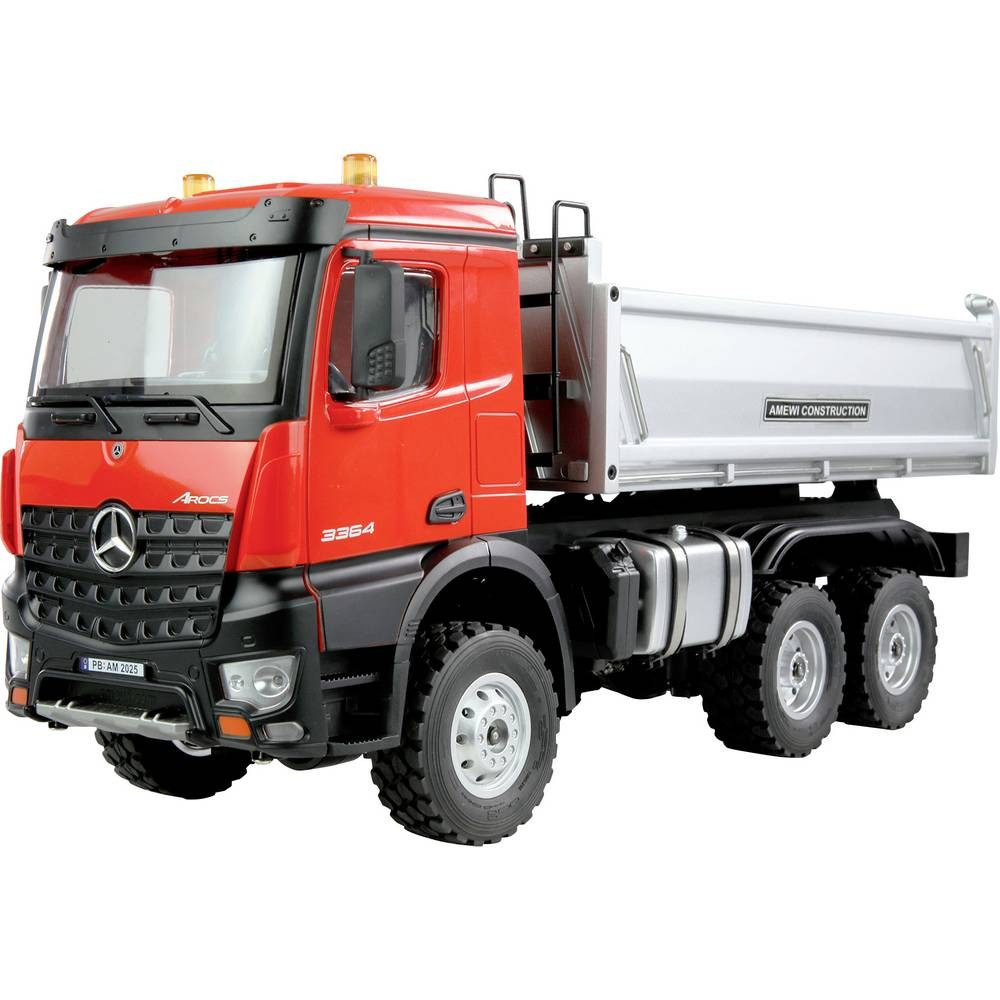 Amewi Modellbausatz Mercedes-Benz Arocs Kipper 6x6 rot 1:14 Elektro RC Funktionsmodell RtR